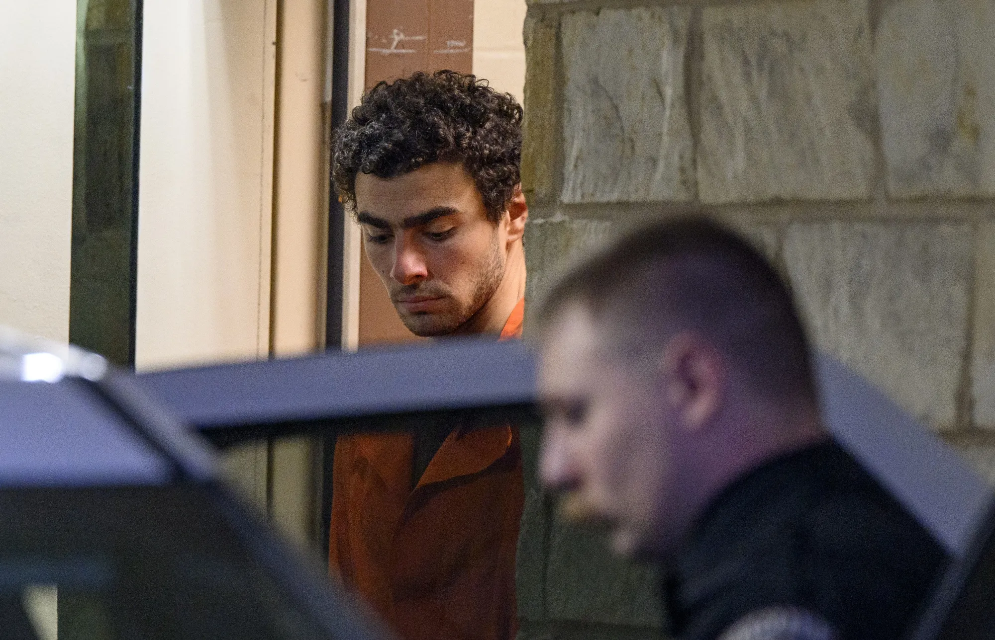 Suspected shooter Luigi Mangione at the Blair County Courthouse in Hollidaysburg, Pennsylvania.