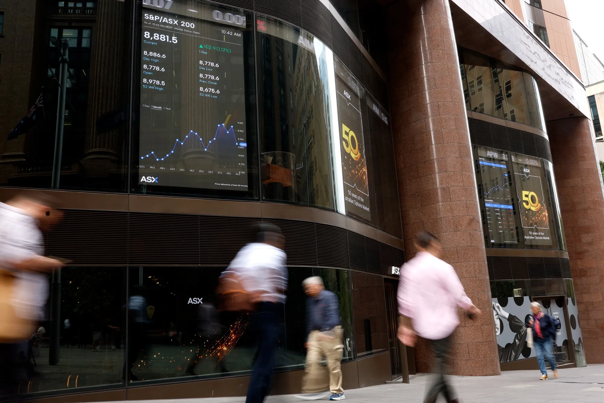 The Australian Securities Exchange (ASX) head office in Sydney.