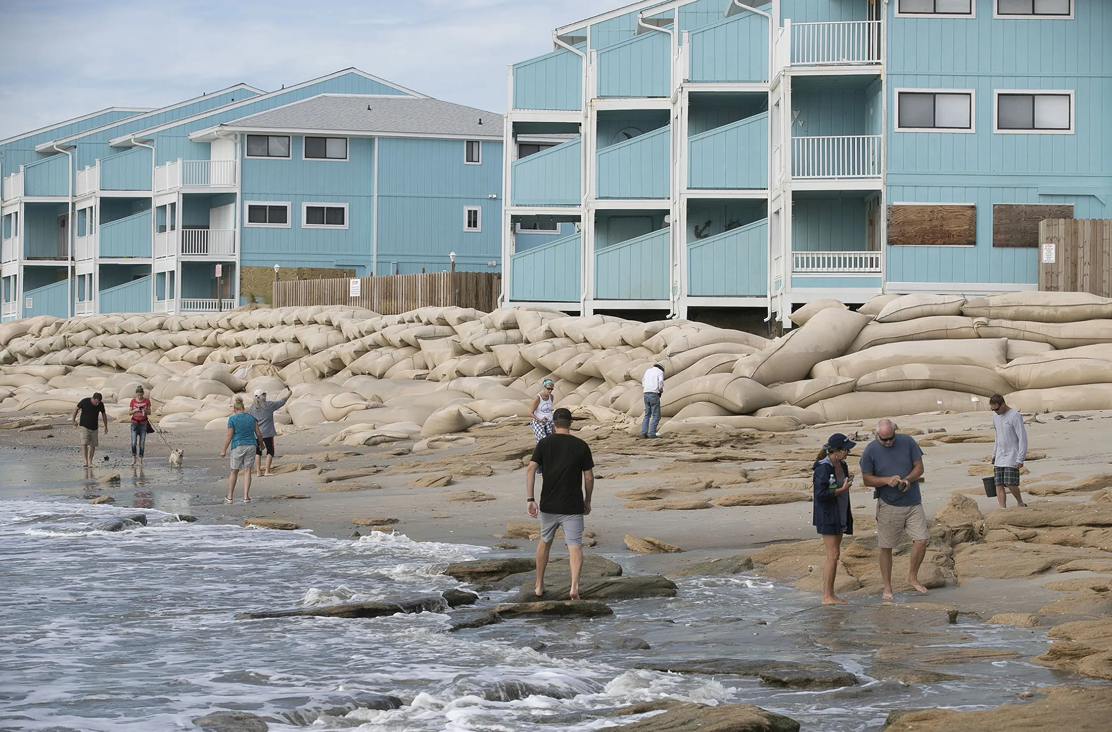 The Riggings beachfront condominiums in the aftermath of Hurrican Dorian at Kure Beach, North Carolina,&nbsp;on Sept.&nbsp;6.