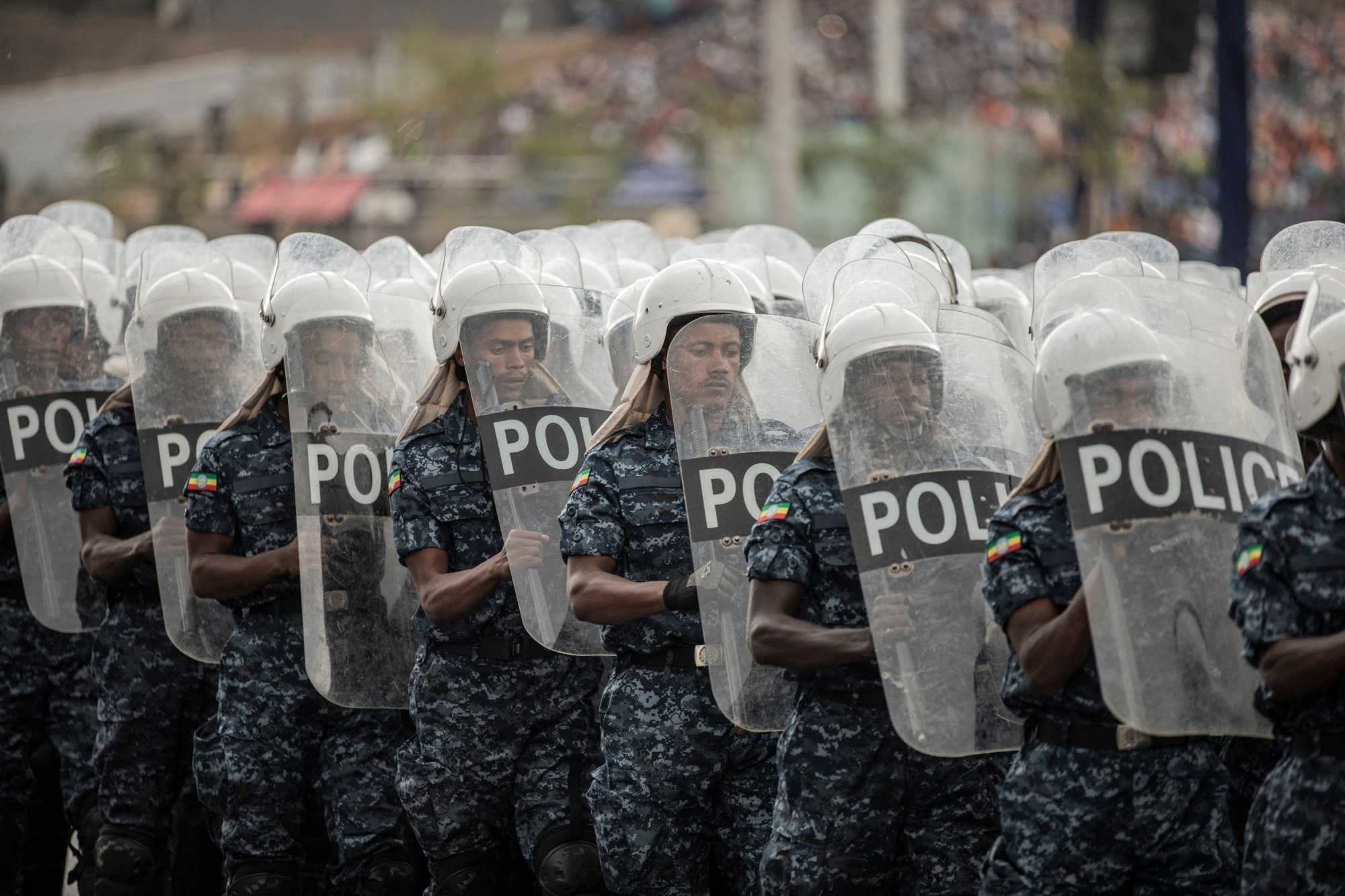 Ethiopian Federal Police officers in Addis Ababa, Ethiopia, on June 5.