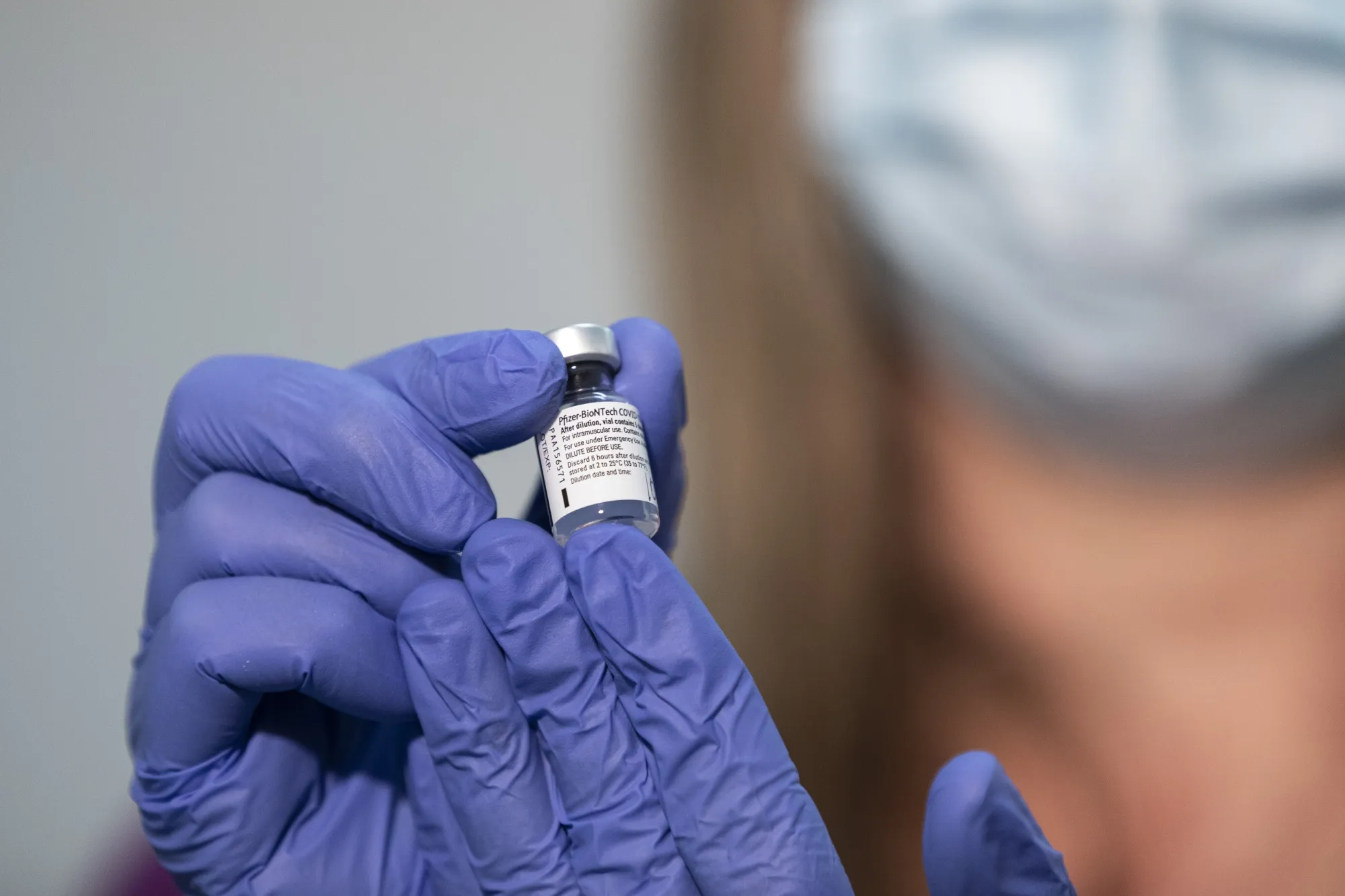 A vial of the Pfizer-BioNTech Covid-19 vaccine.