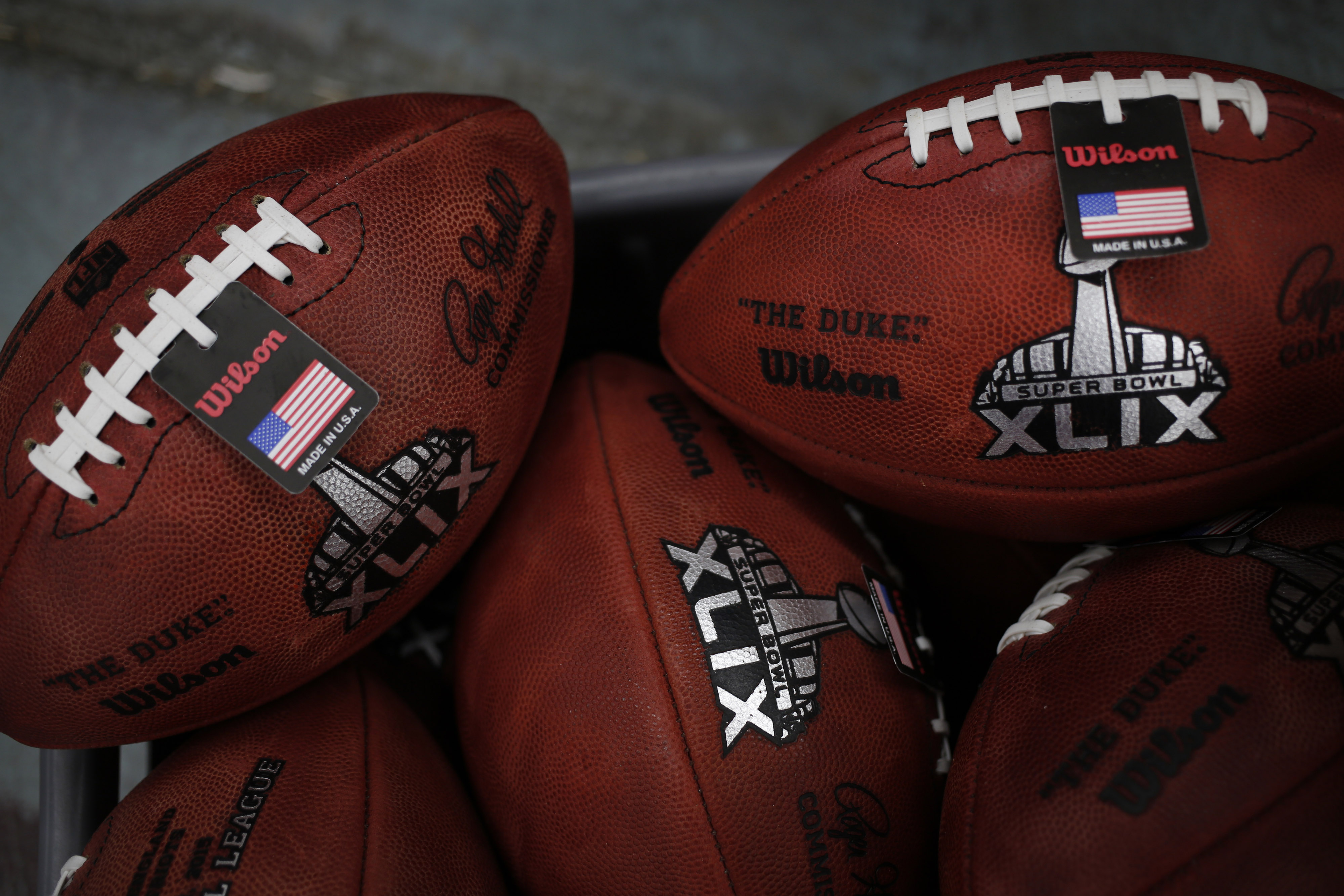 Operations At The Wilson Sporting Goods Co. Football Manufacturing Facility Ahead Of Super Bowl XLIX