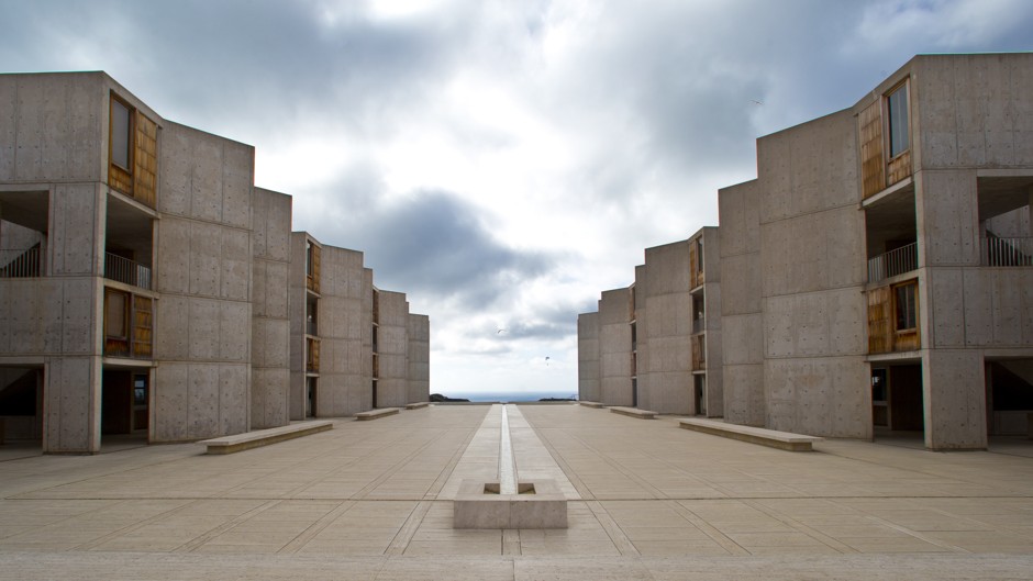 The Salk Institute near San Diego is considered one of Louis Kahn's masterpieces. 