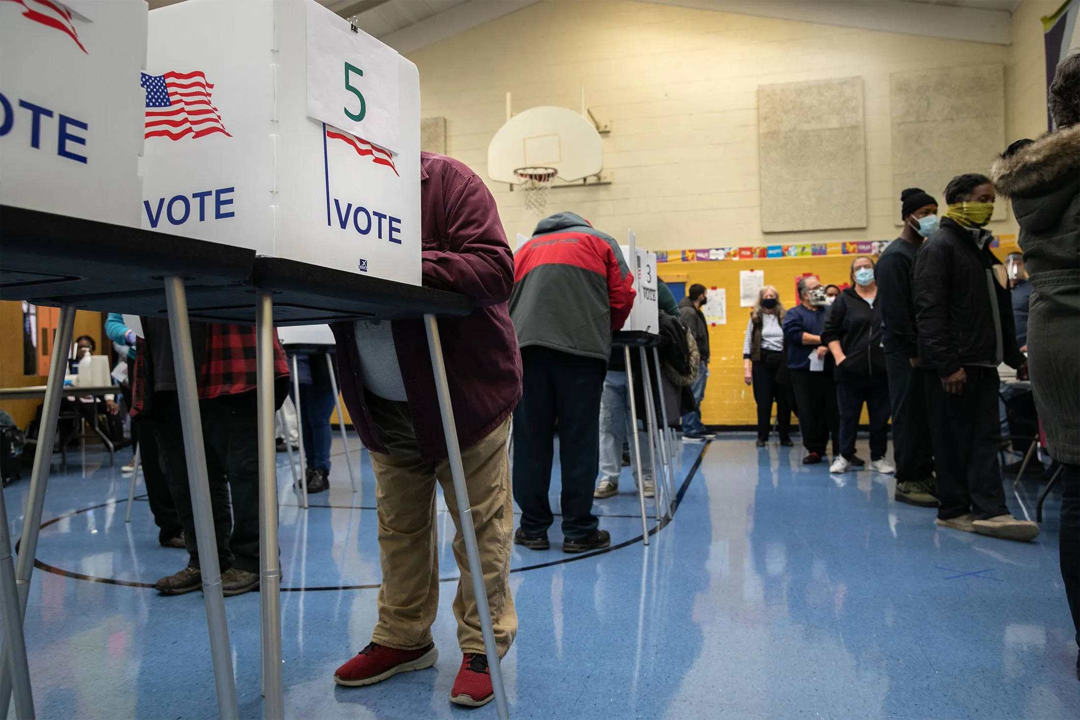 Voters cast ballots in Lansing, Michigan, on Nov. 3.