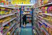 A shopper browses groceries at a supermarket in Sheffield, UK.