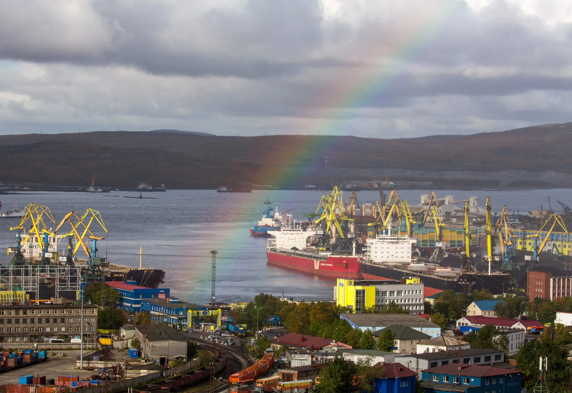 Port of Murmansk, in Murmansk, Russia.