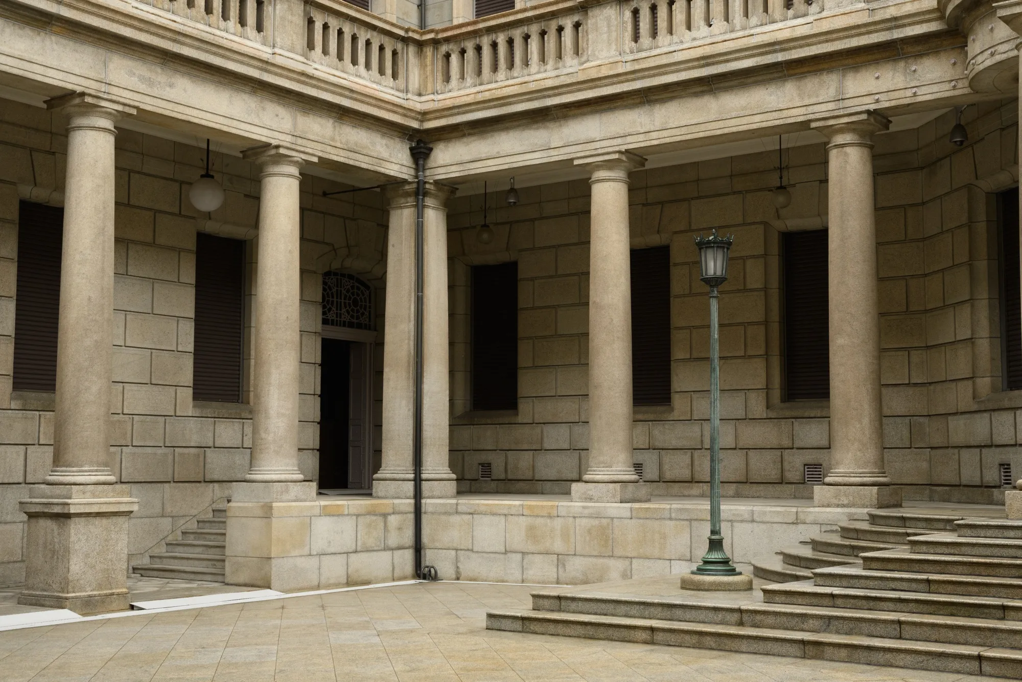 Views Of The Bank Of Japan Head Office From The Recently Renovated Courtyard