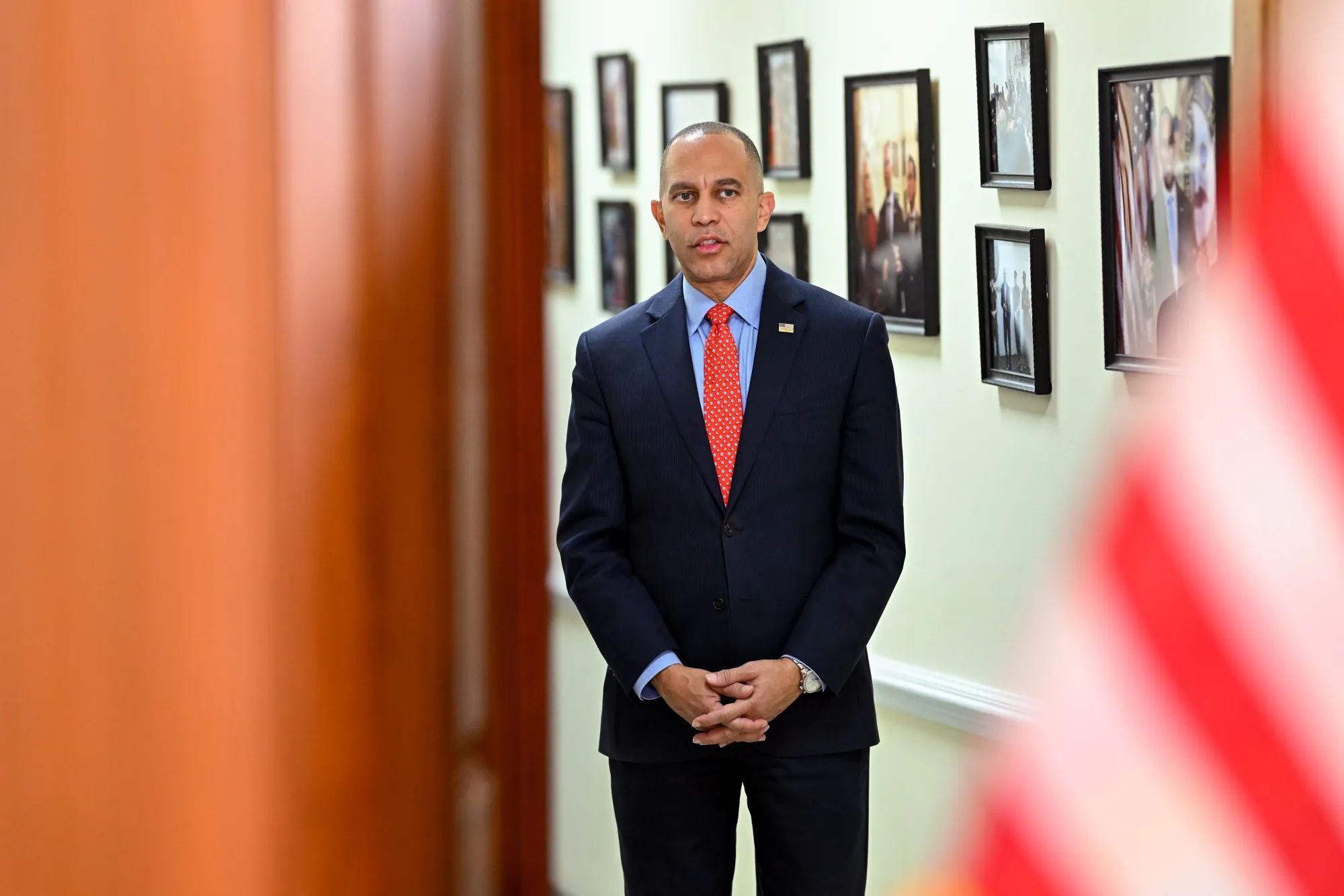 Representative Hakeem Jeffries at the US Capitol in Washington, DC,&nbsp;on&nbsp;Oct. 21.