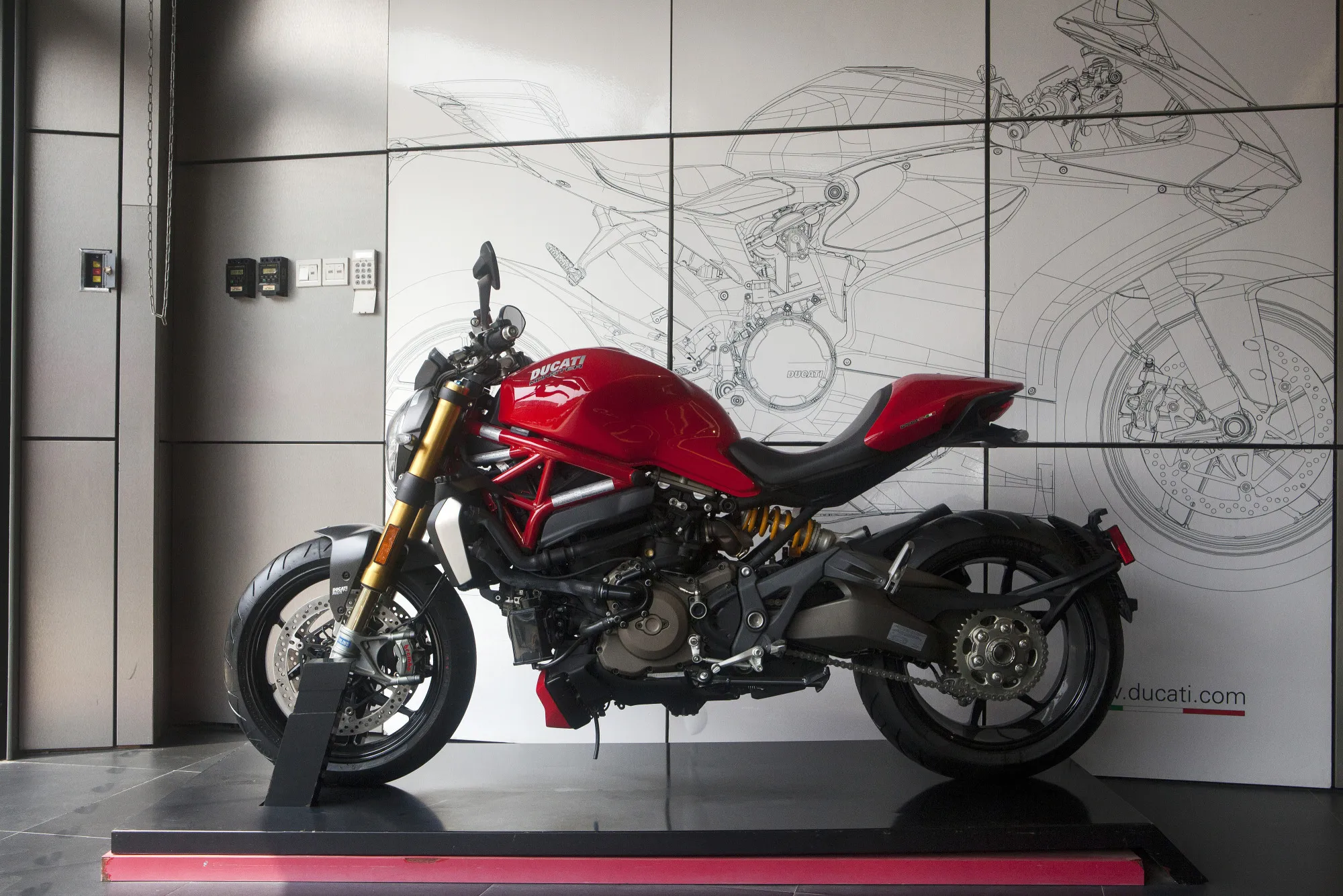 A Ducati Monster 1200 S motorcycle&nbsp;