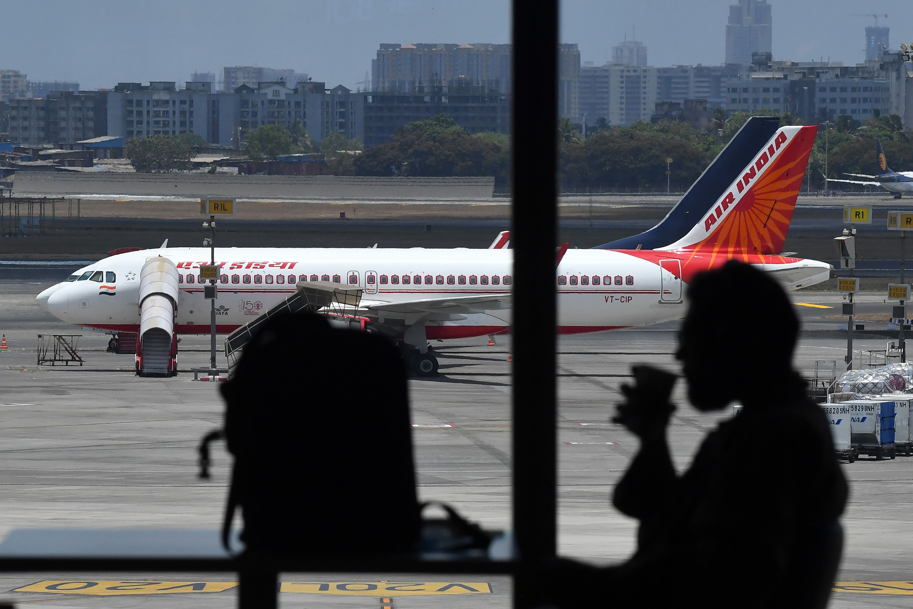 An Air India aircraft sits at Chhatrapati Shivaji Maharaj International Airport, in Mumbai on May 28.