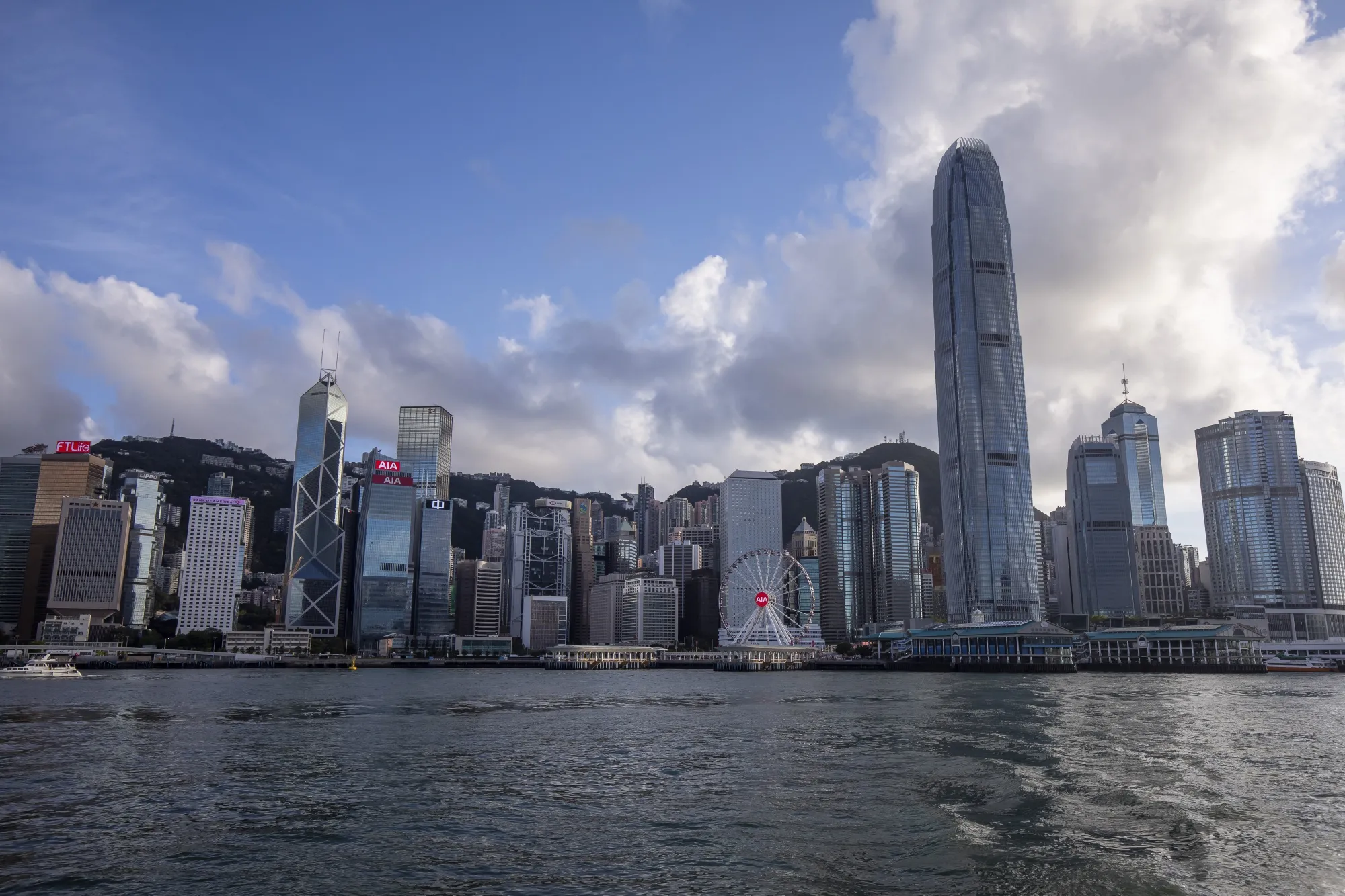 The Hong Kong city skyline.