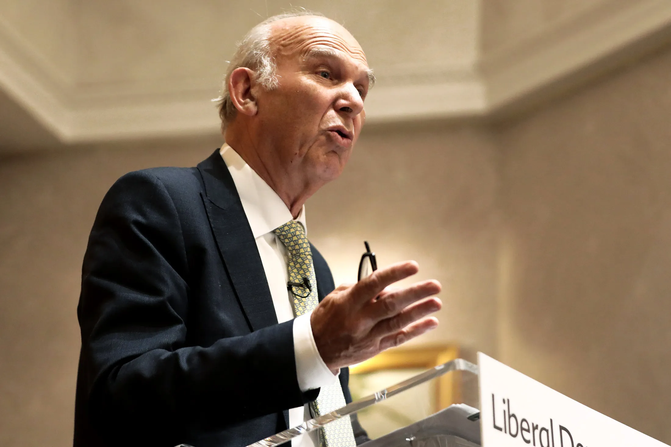 Liberal Democrat party leader Vince Cable.
