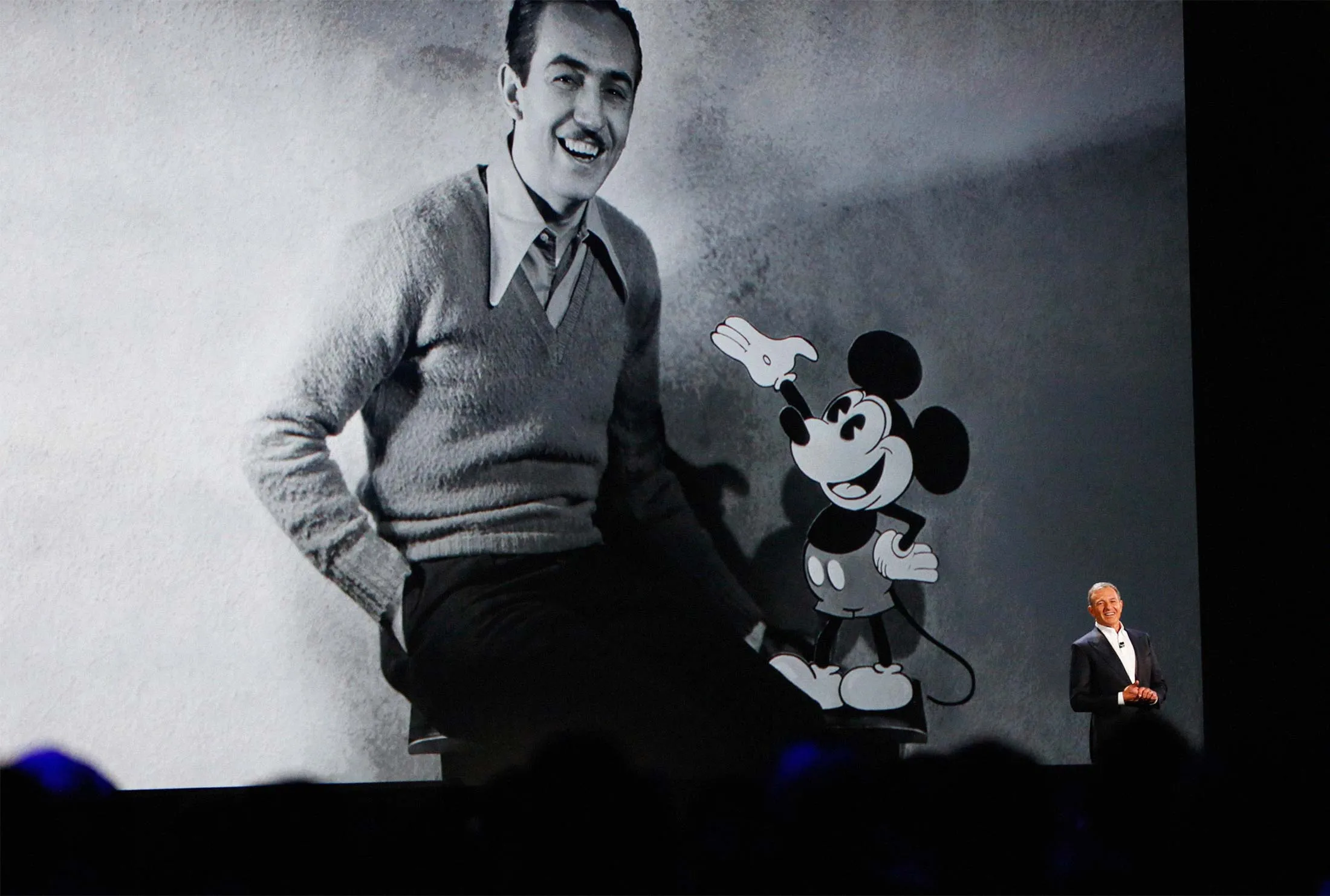 Iger speaks at the Disney Legends Awards ceremony fan event in Anaheim, Calif., on Aug. 23.