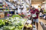 Shoppers at Hawker Center Ahead of Singapore CPI Figures 
