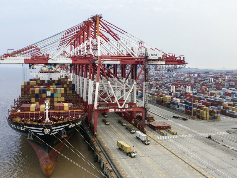 Shanghai's Container Port as U.S. Hikes Tariffs Amid Trade Talks