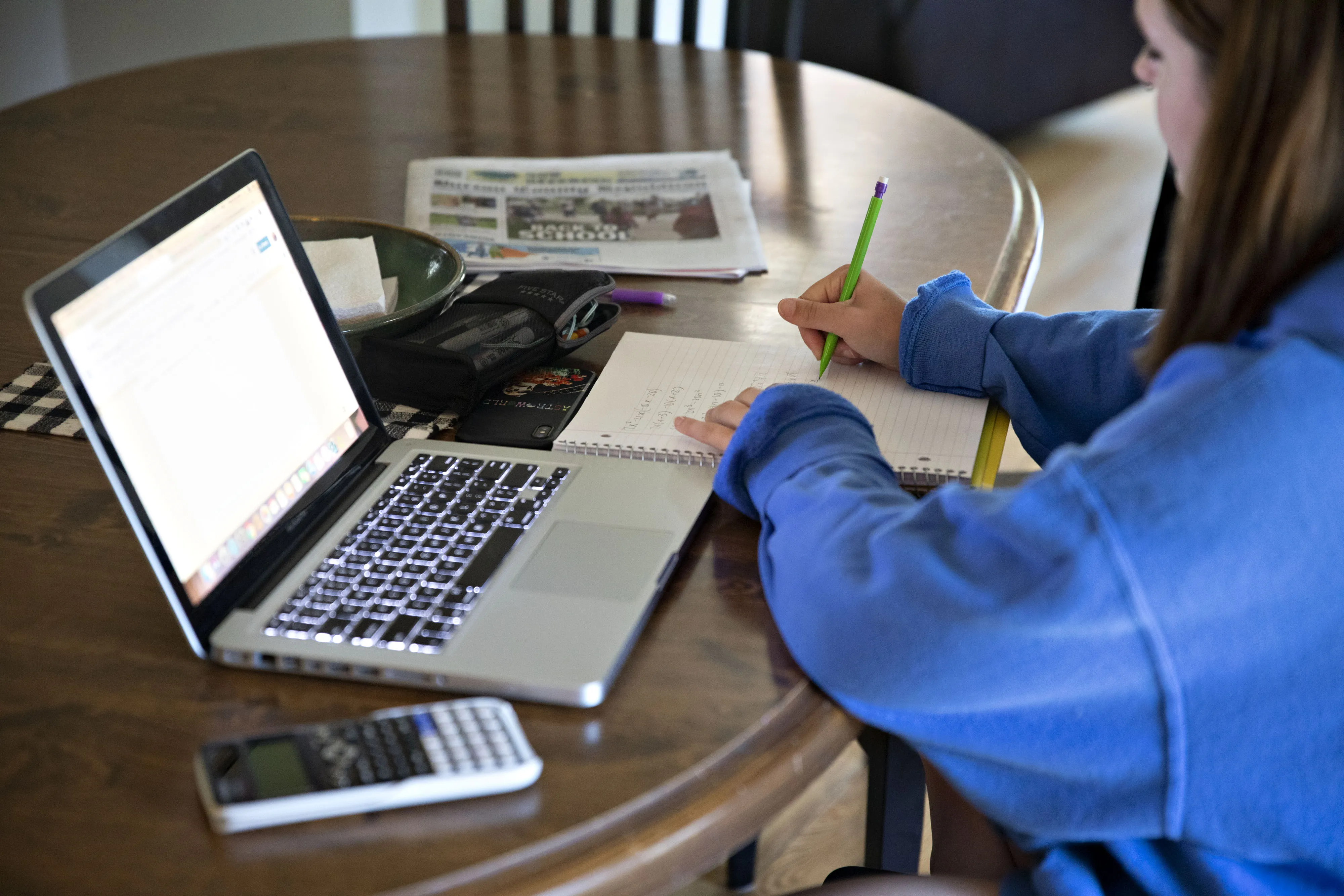 Working From Home And Learning Remotely As Illinois Positivity Rate Drops