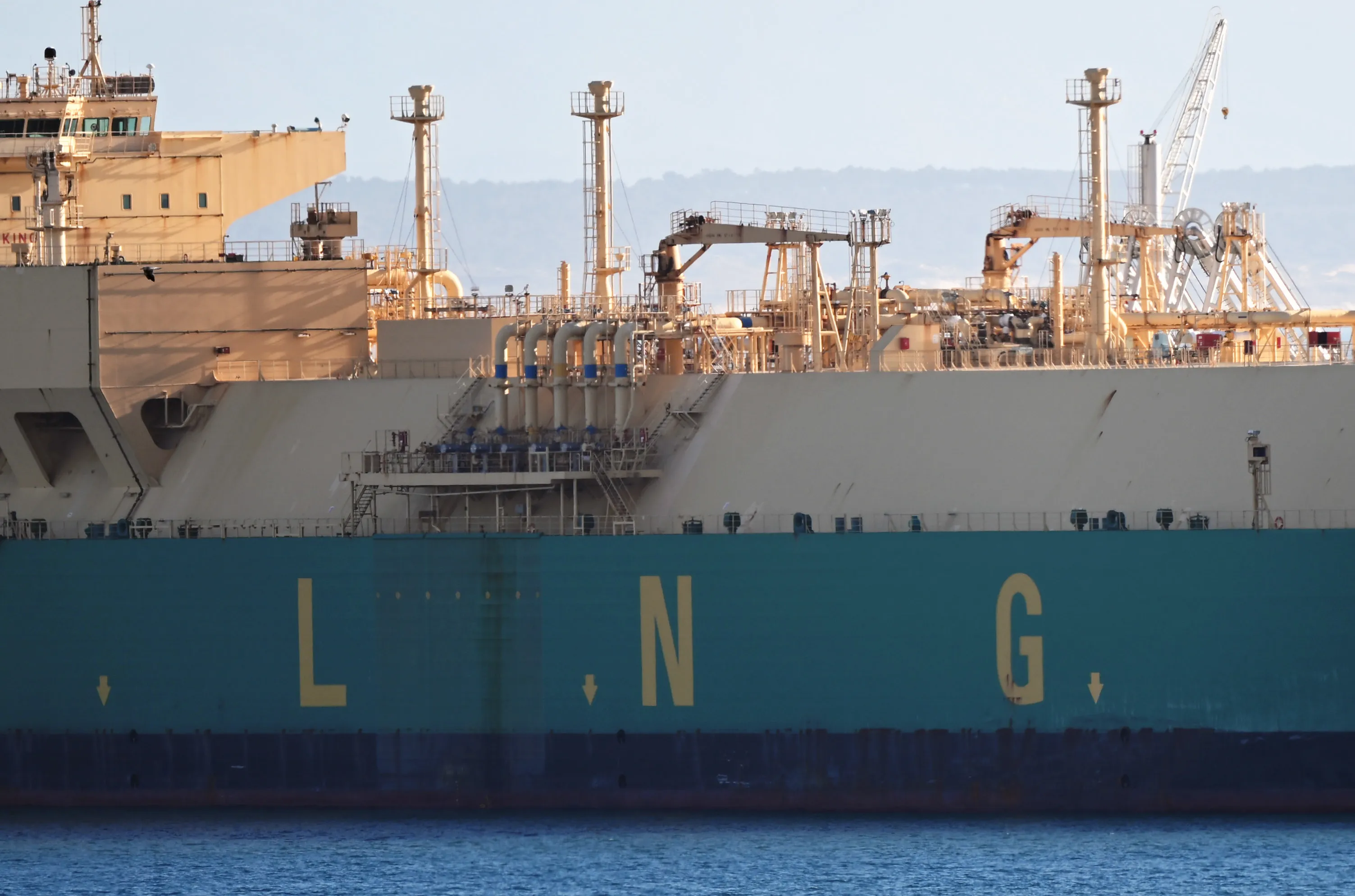 A liquefied natural gas&nbsp;carrier in Portugal’s Sines port.