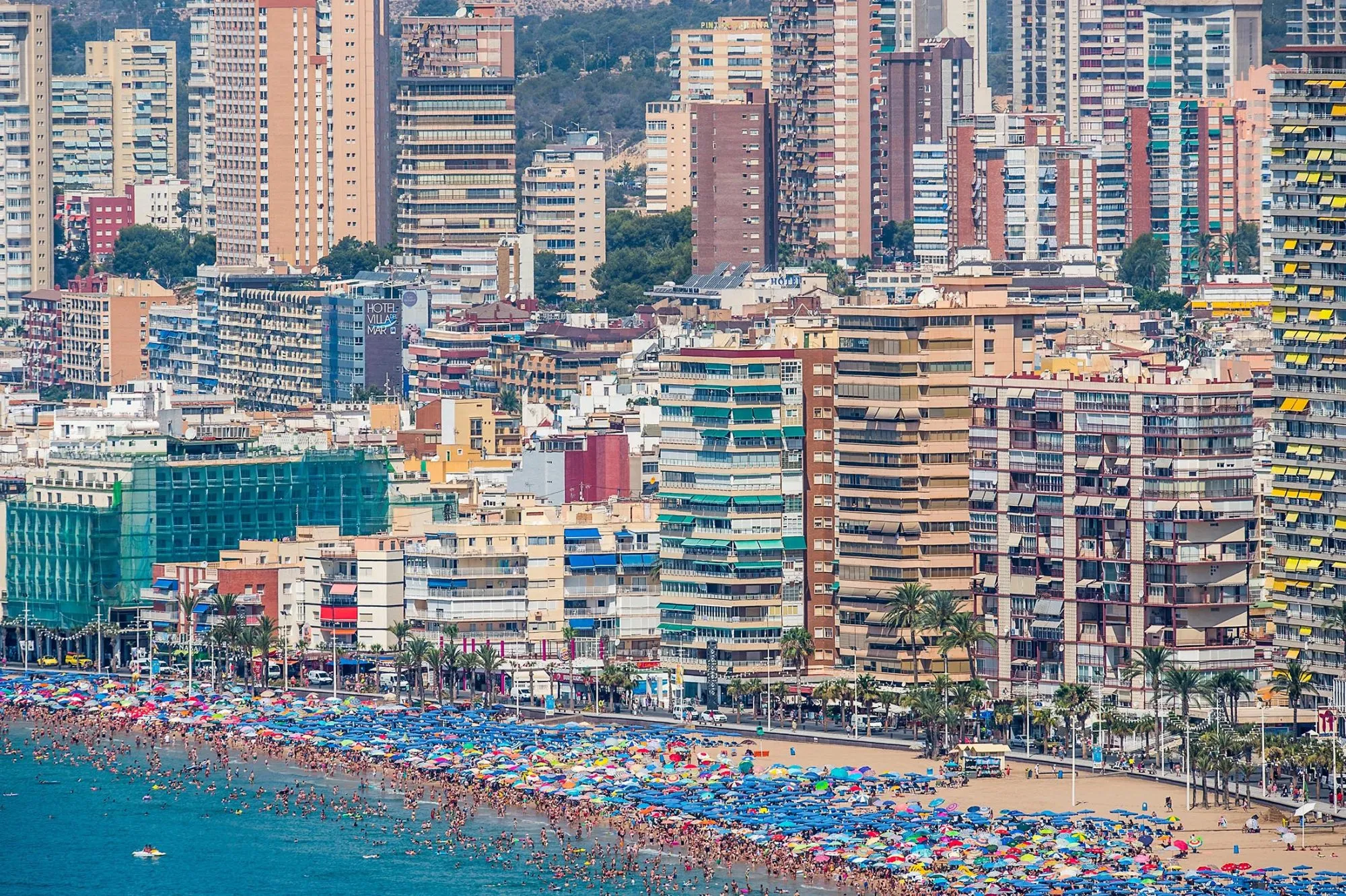 Levante Beach in Benidorm, Spain.
