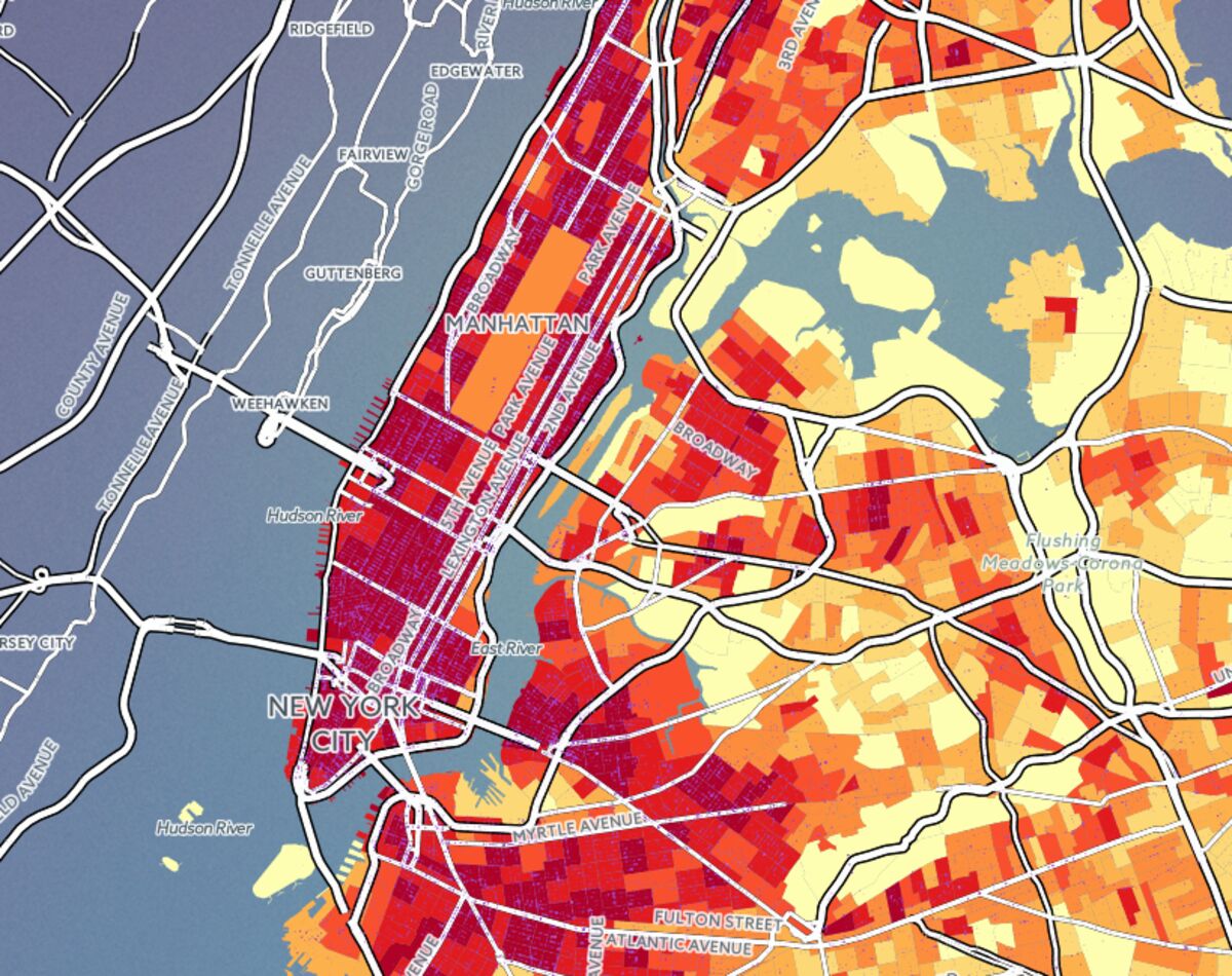 Nyc 311 Complaint Map Mapping New York City's 311 Noise Complaints From 2015 - Bloomberg