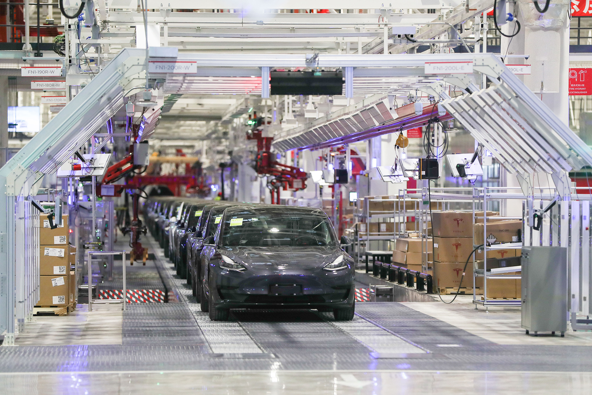The Tesla gigafactory in Shanghai.