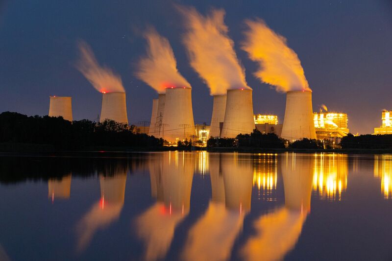The Jaenschwalde lignite coal-fired power plant in Peitz, Germany.