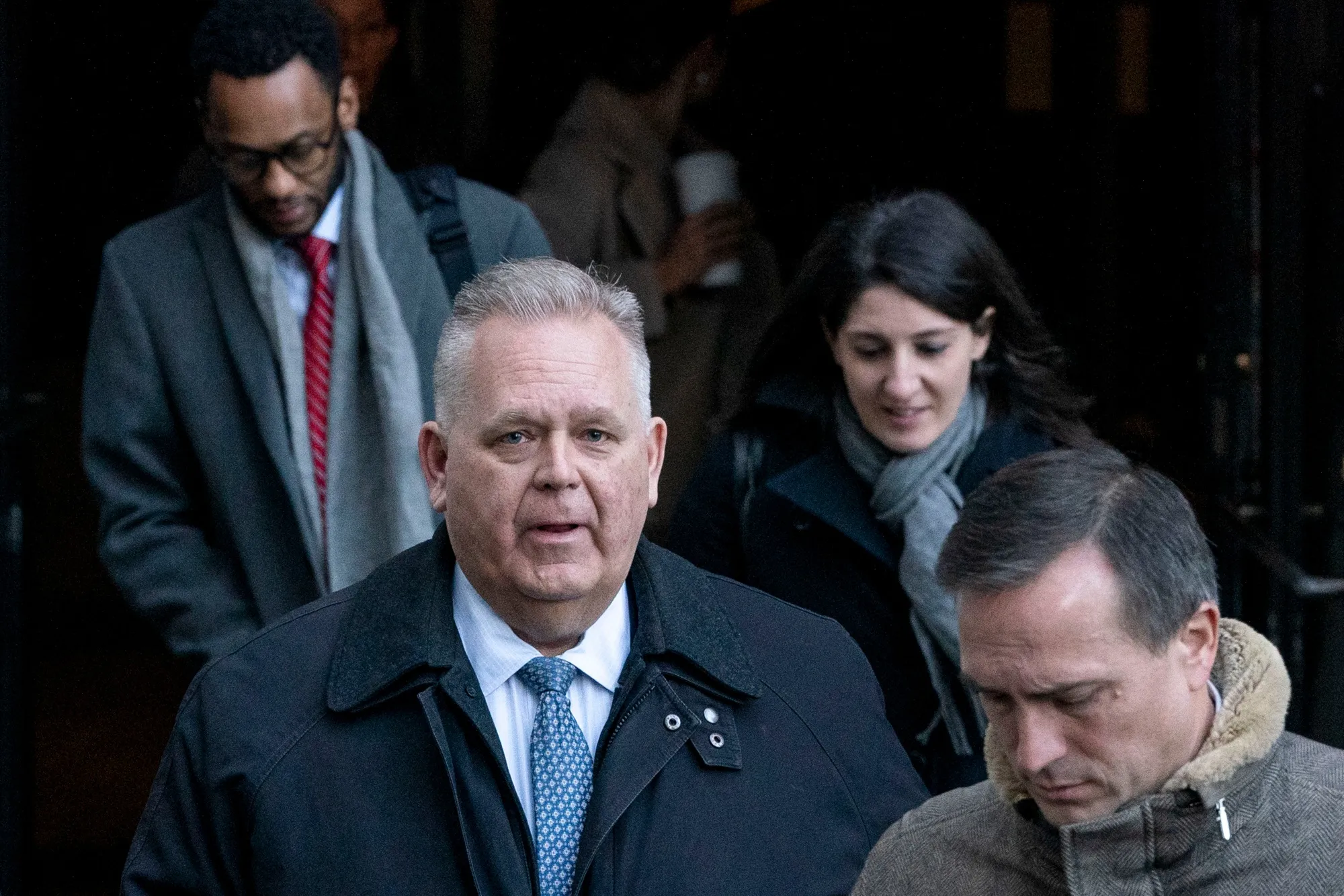 Michael Kramer exits court in New York on Feb. 21.