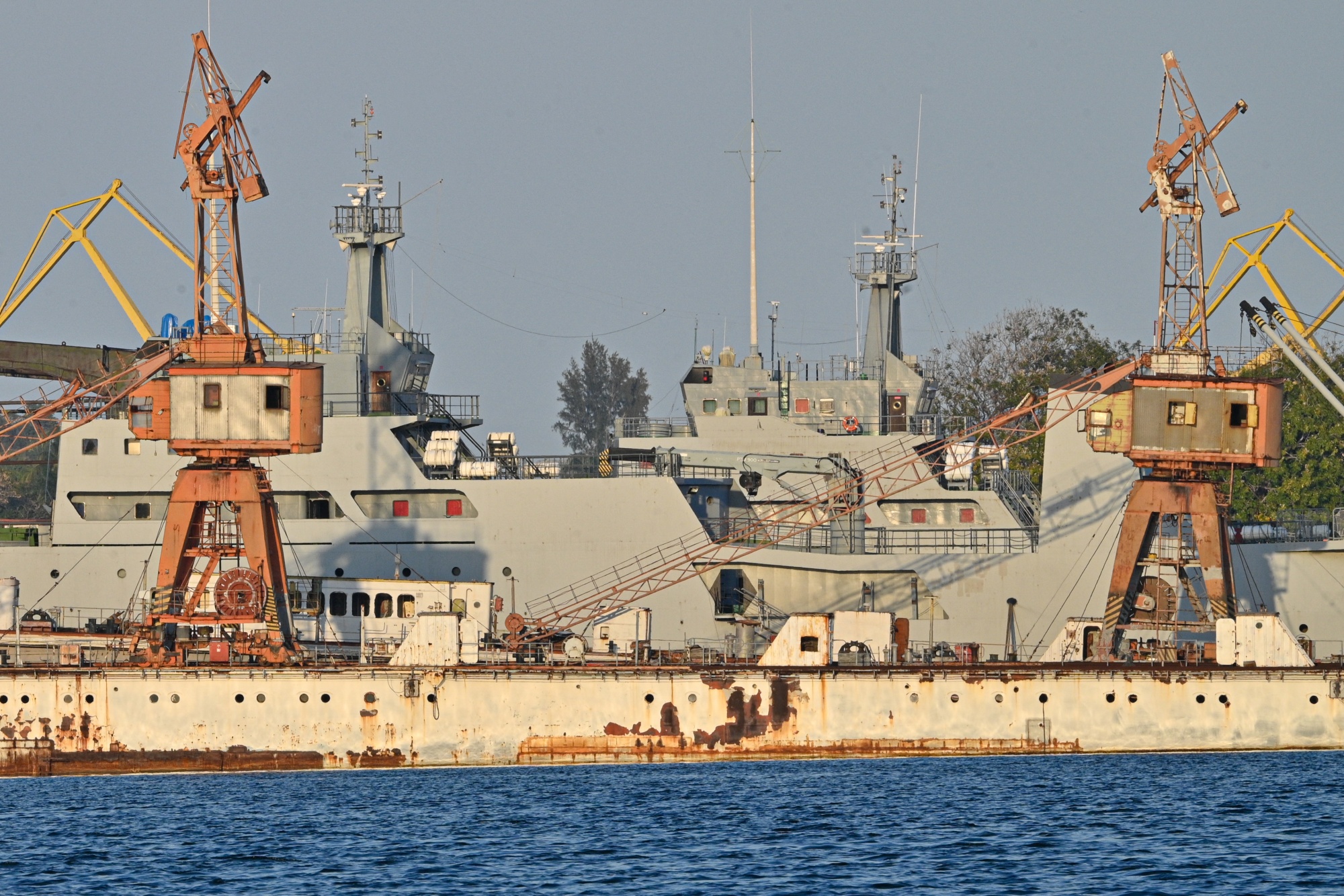 Cuban coast guard ships docked at the port of Havana on Feb. 25. Photographer: Adalberto Roque/AFP/Getty Images