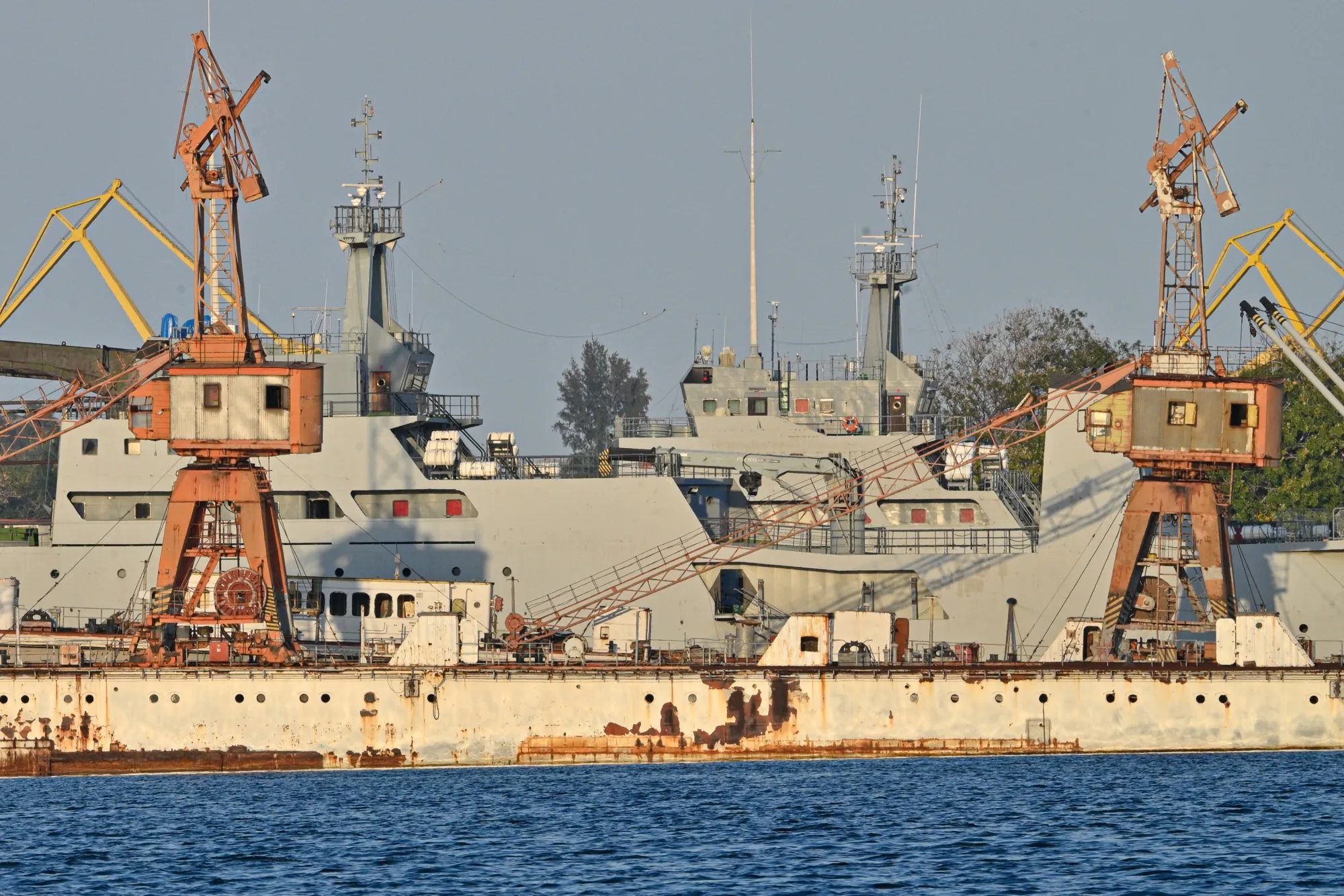 Cuban coast guard ships docked at the port of Havana on Feb. 25.