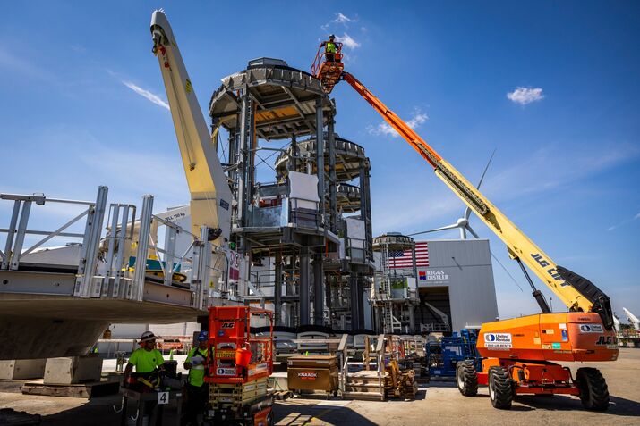 The Revolution Wind construction hub in Providence, Rhode Island, US.
