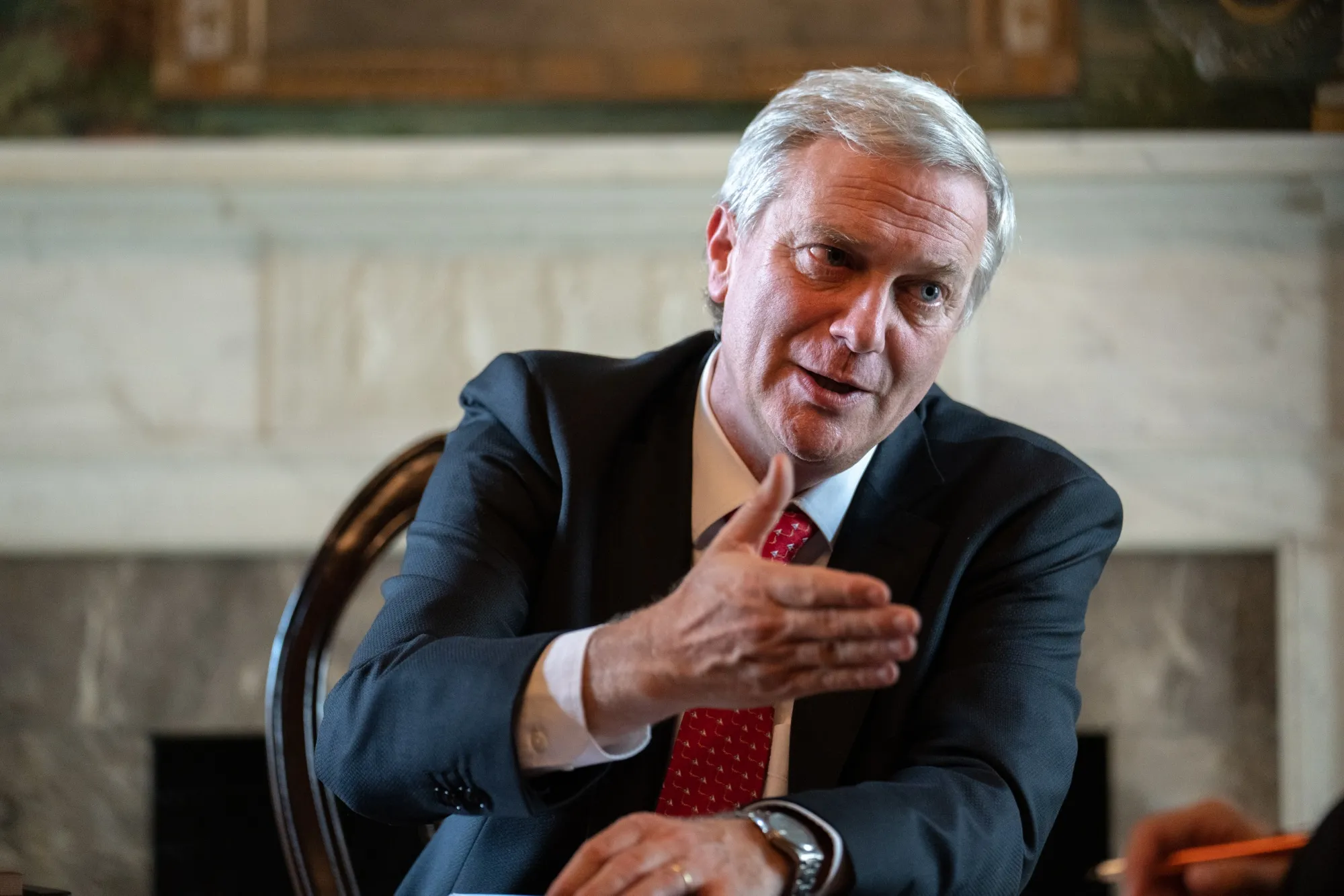 Jose Antonio Kast, founder of Partido Republicano, during an interview in New York, US, on Wednesday, June 21, 2023. Kast ran for president in 2021, winning the first round and losing in the second round run-off to Gabriel Boric.