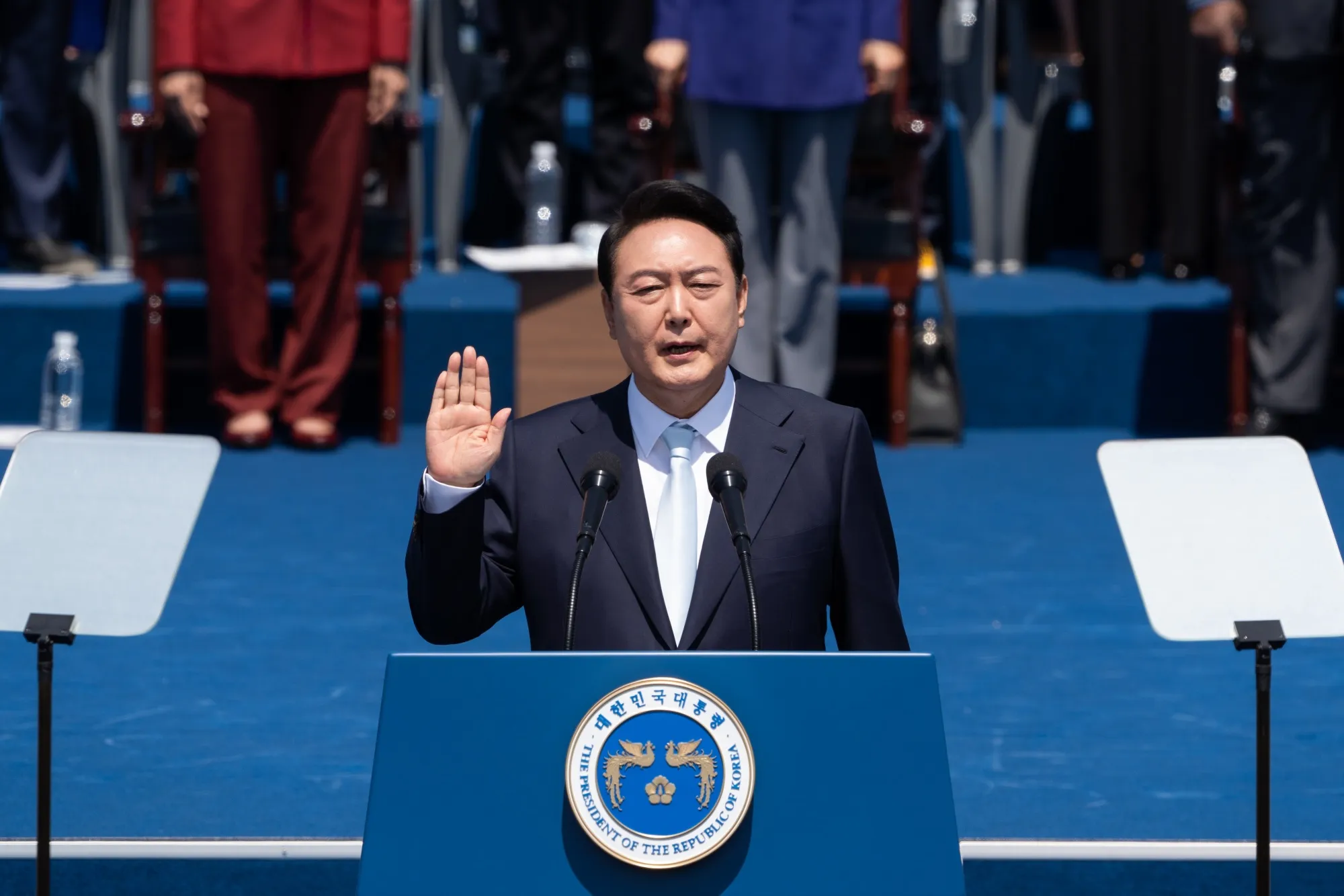 尹錫悦氏が韓国新大統領に就任、急速な成長の達成が重要との認識示す - Bloomberg