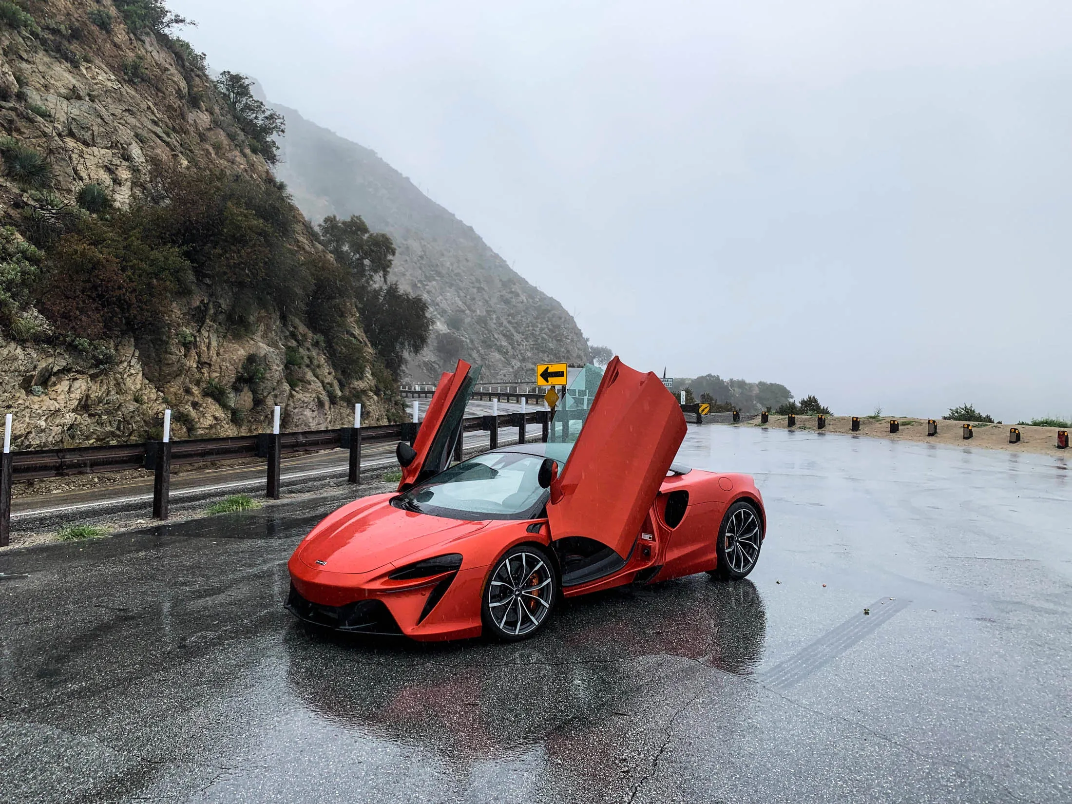 The 2023 McLaren Artura is a plug-in hybrid coupe that gets 19 miles of range in electric-only mode.&nbsp;