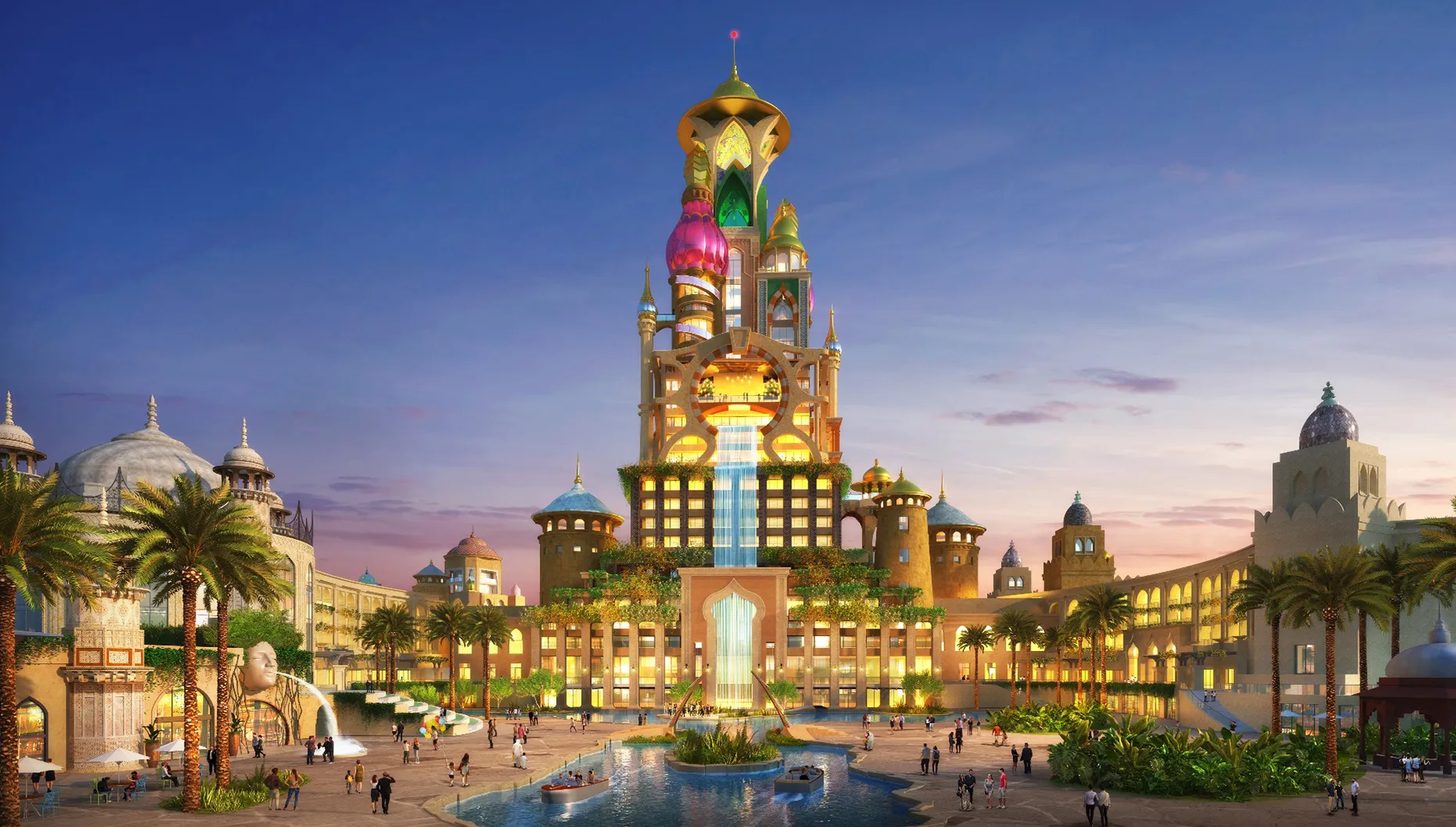 A rendering of The Land of Legends theme park in Qatar.