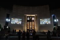 Brooklyn’s Central Library projected a “Cinema Ephemera” series on to its facade last summer after the pandemic forced it to close indoors.