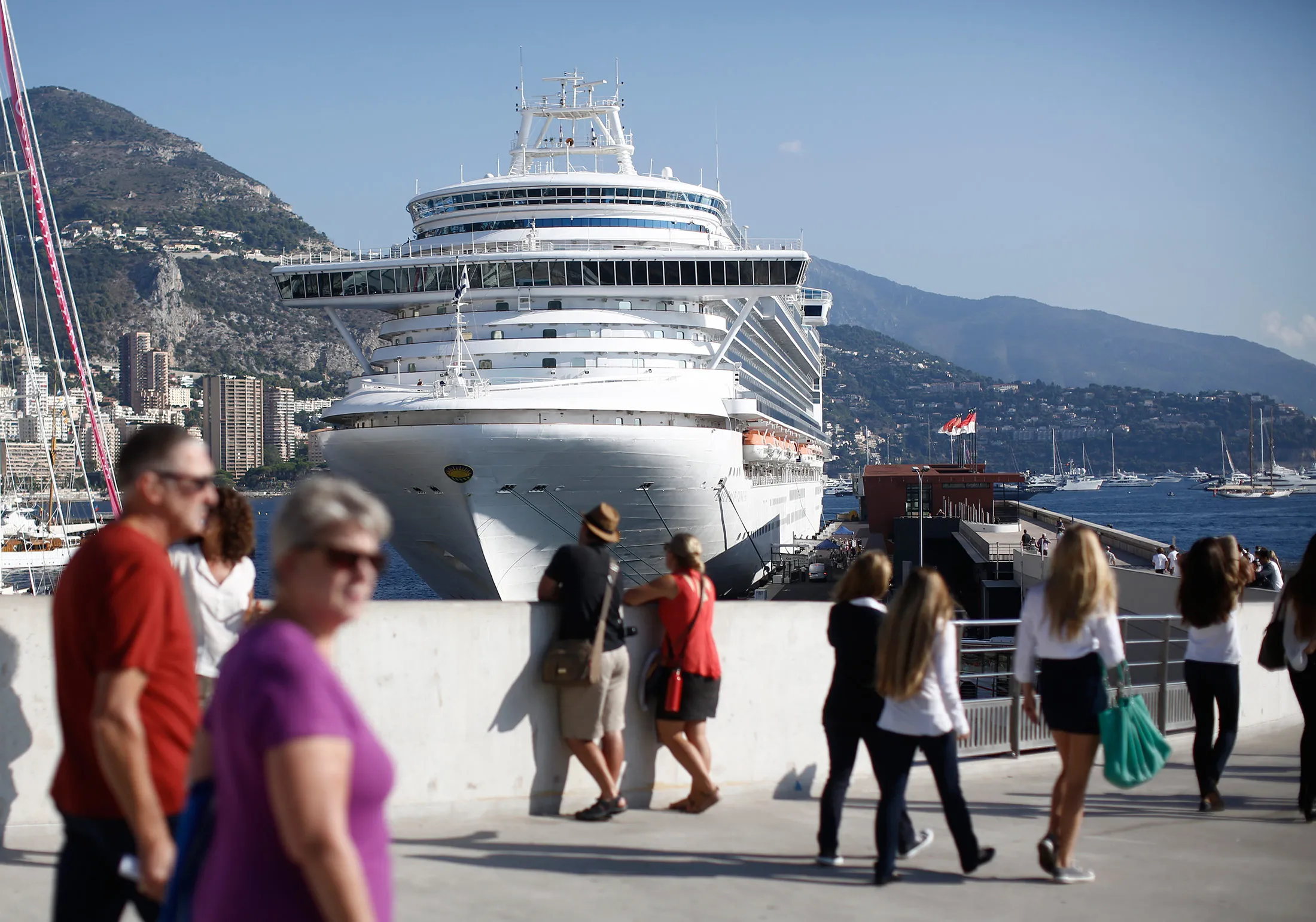 The Emerald Princess, operated by Carnival, in Monaco.
