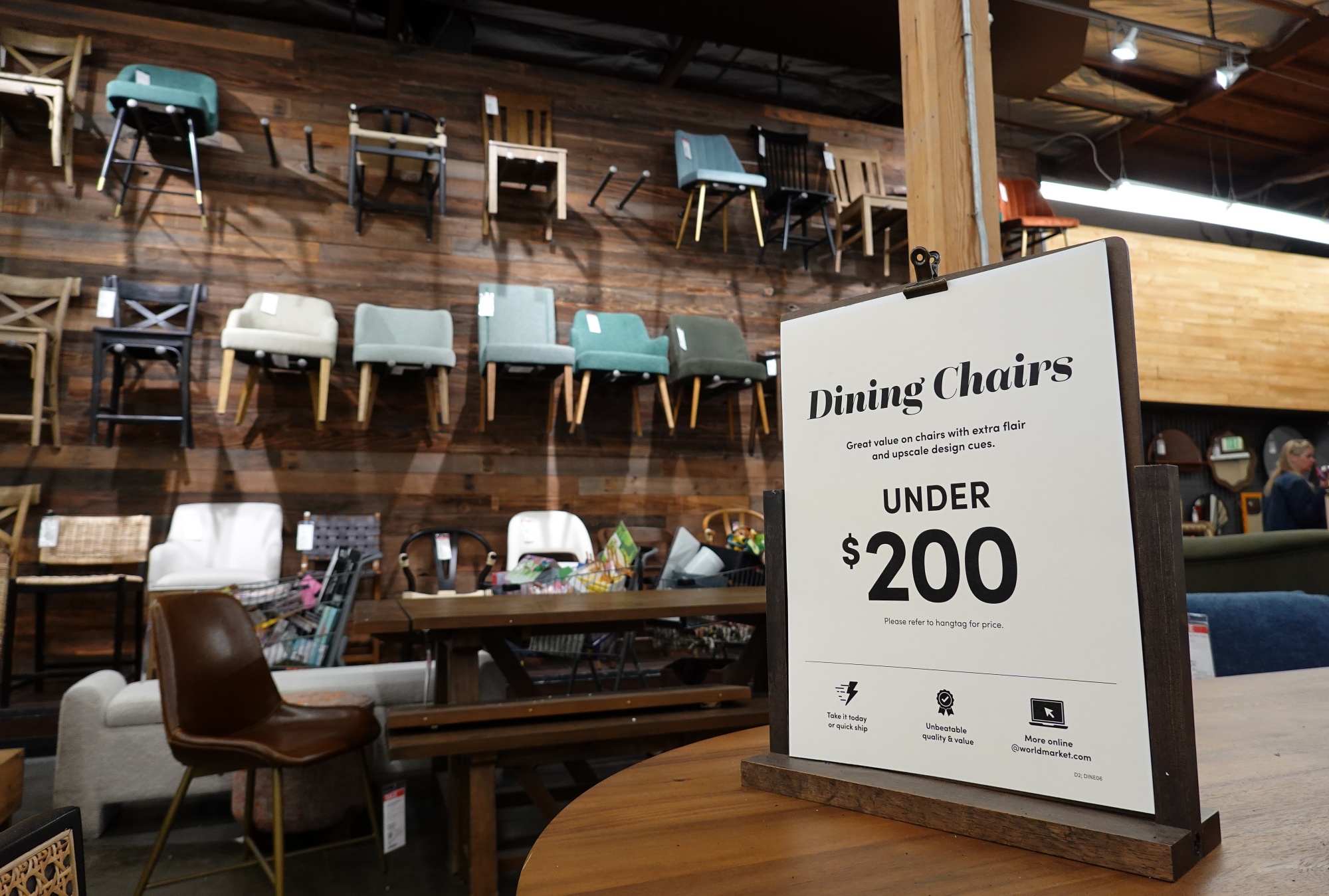 GREENBRAE, CALIFORNIA - AUGUST 12: Furniture is displayed at a Cost Plus World Market store on August 12, 2025 in Greenbrae, California. According to a report by the Bureau of Labor Statistics, the overall Consumer Price Index, excluding energy and food costs, rose by 2.7 percent, holding steady from the previous month. (Photo by Justin Sullivan/Getty Images)