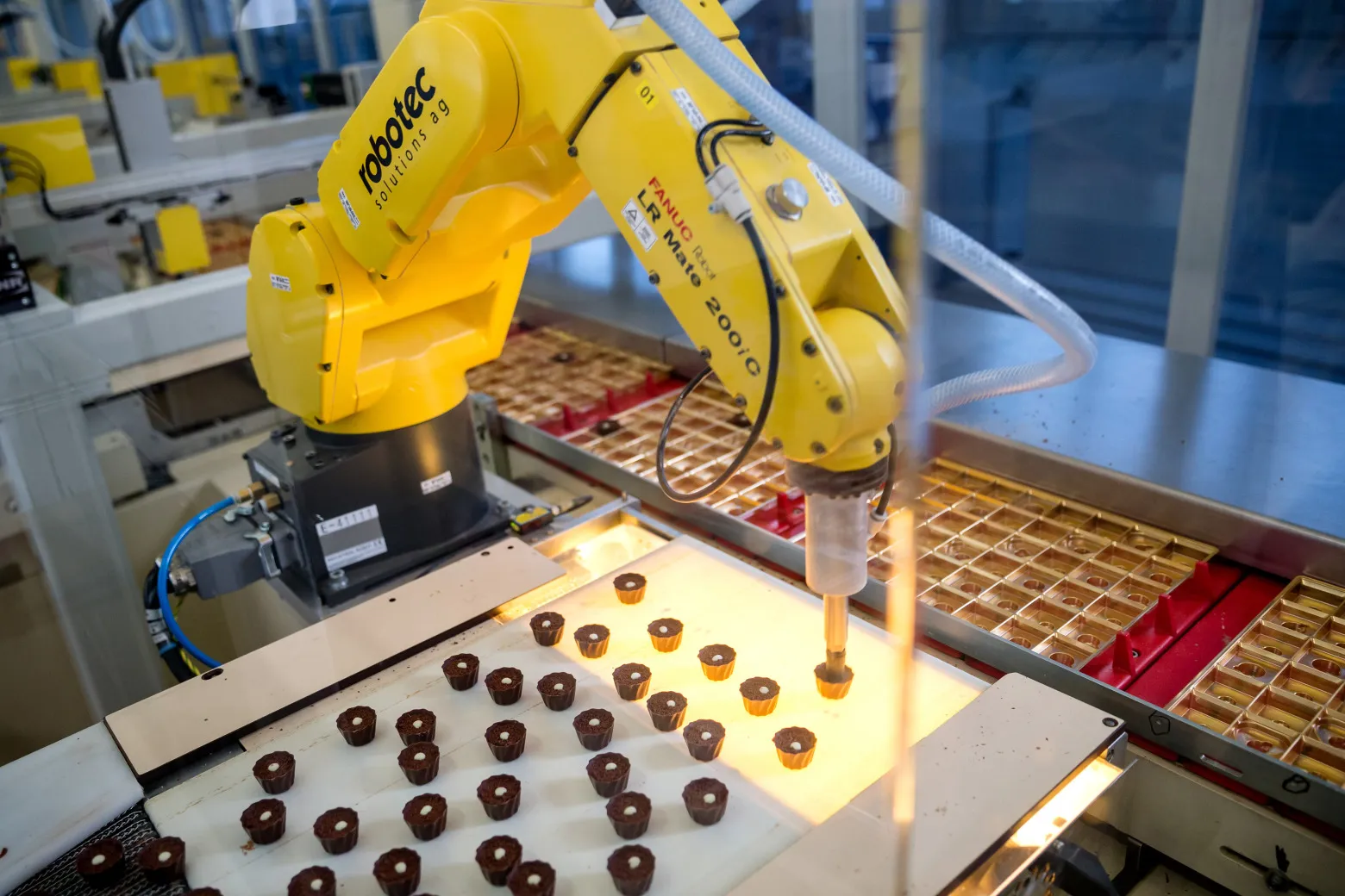 Inside the Lindt &amp; Spruengli AG factory in Kilchberg, Switzerland.