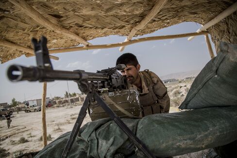 Pashmerga Soldier On the Front Line