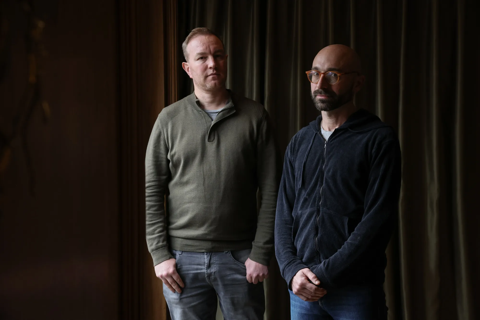 Tom Hayes and Carlo Palombo in London on March 7.