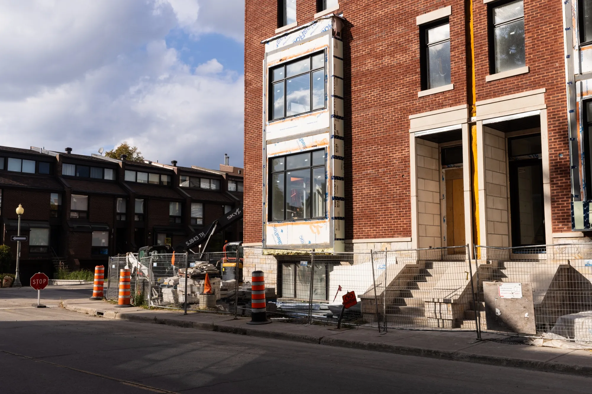 Homes under construction in Montreal, Quebec, Canada.&nbsp;