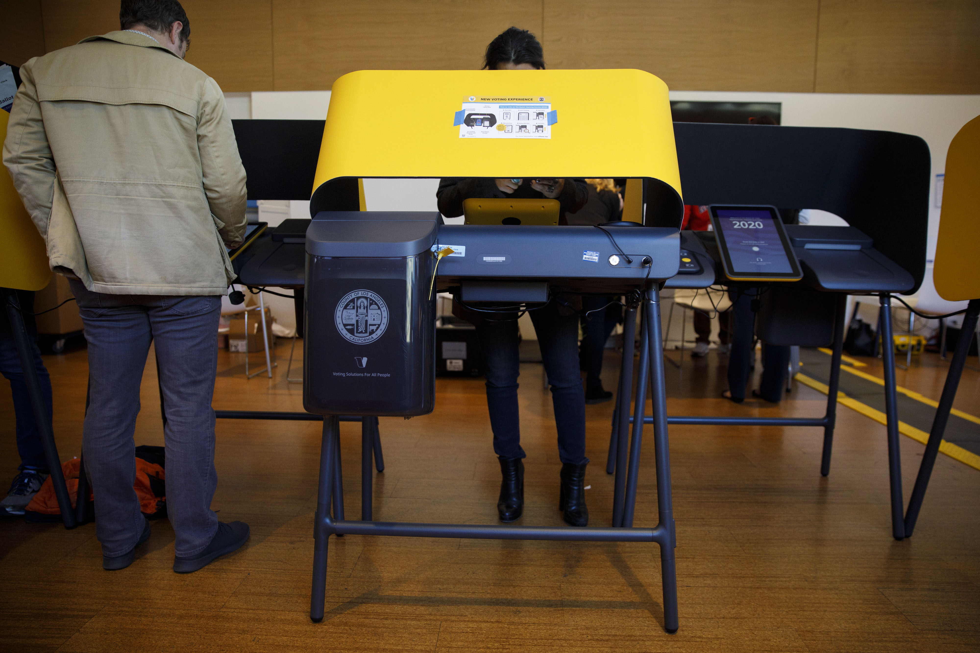 Voters cast ballots in Los Angeles on March 3.