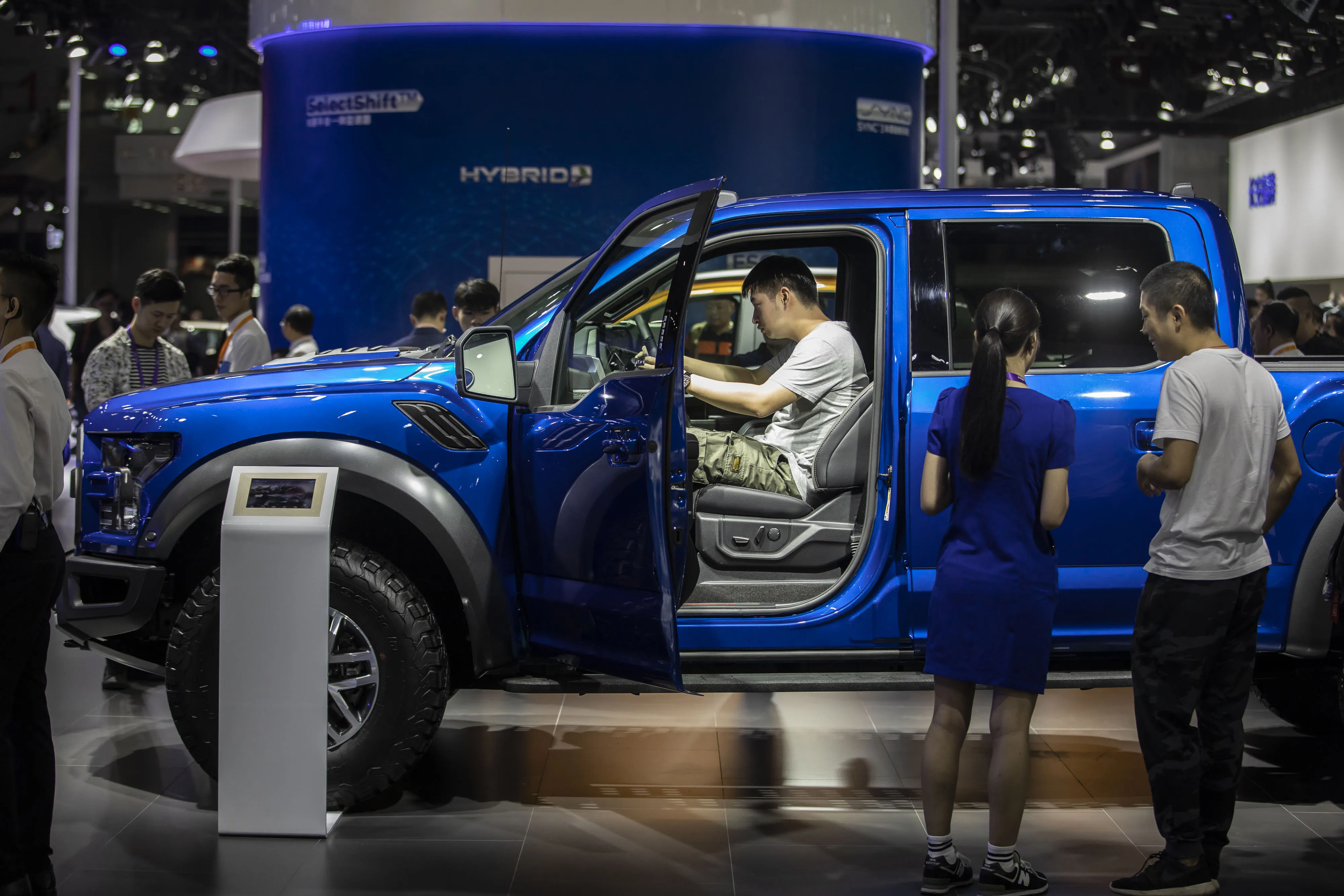 A Ford Motor Co. F-150 pickup truck at an auto show in Guangzhou, China, on Nov. 16, 2018.