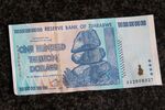 A banknote from Zimbabwe in October 2015.