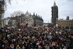 Protesters gather in London’s Parliament Square to call&nbsp;for greater public safety for women after the death of Sarah Everard.