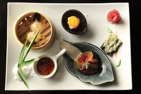 A dish from Niki Nakayama’s kaiseki menu.