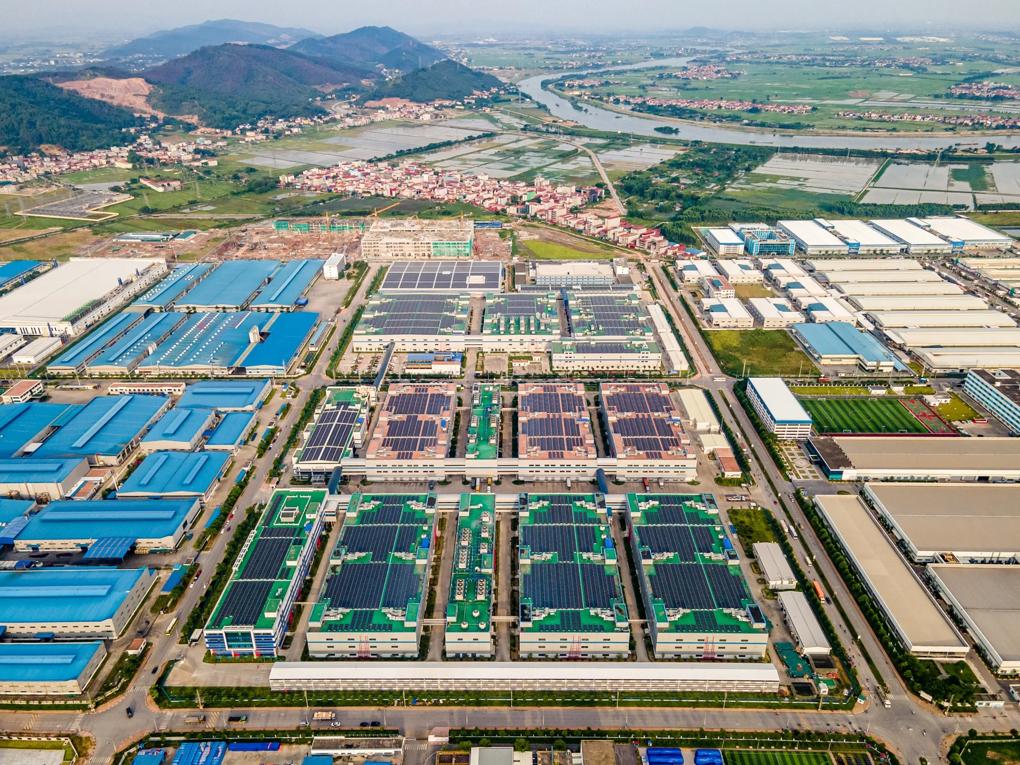 The Foxconn Technology Group factories at the Quang Chau Industrial Park in Viet Yen District, Bac Giang Province, Vietnam.