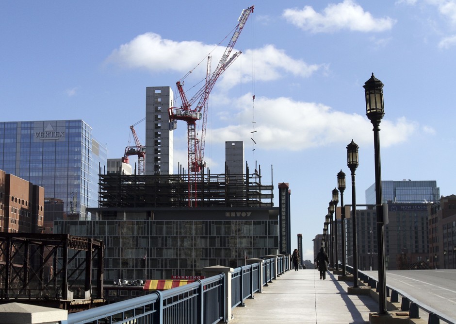 Construction in Boston's Seaport District