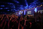 Attendees cheer during the closing ceremony at BlizzCon 2011.