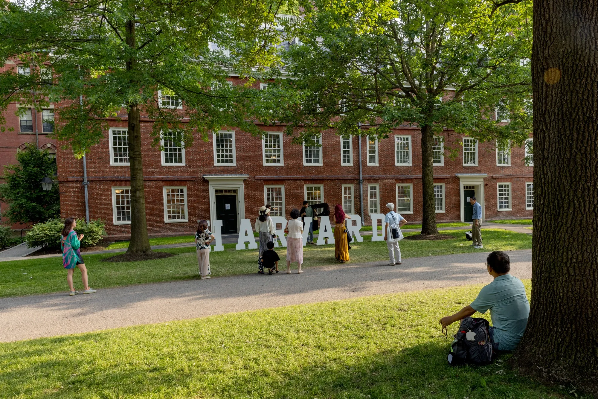 The Harvard University campus in Cambridge, Massachusett.