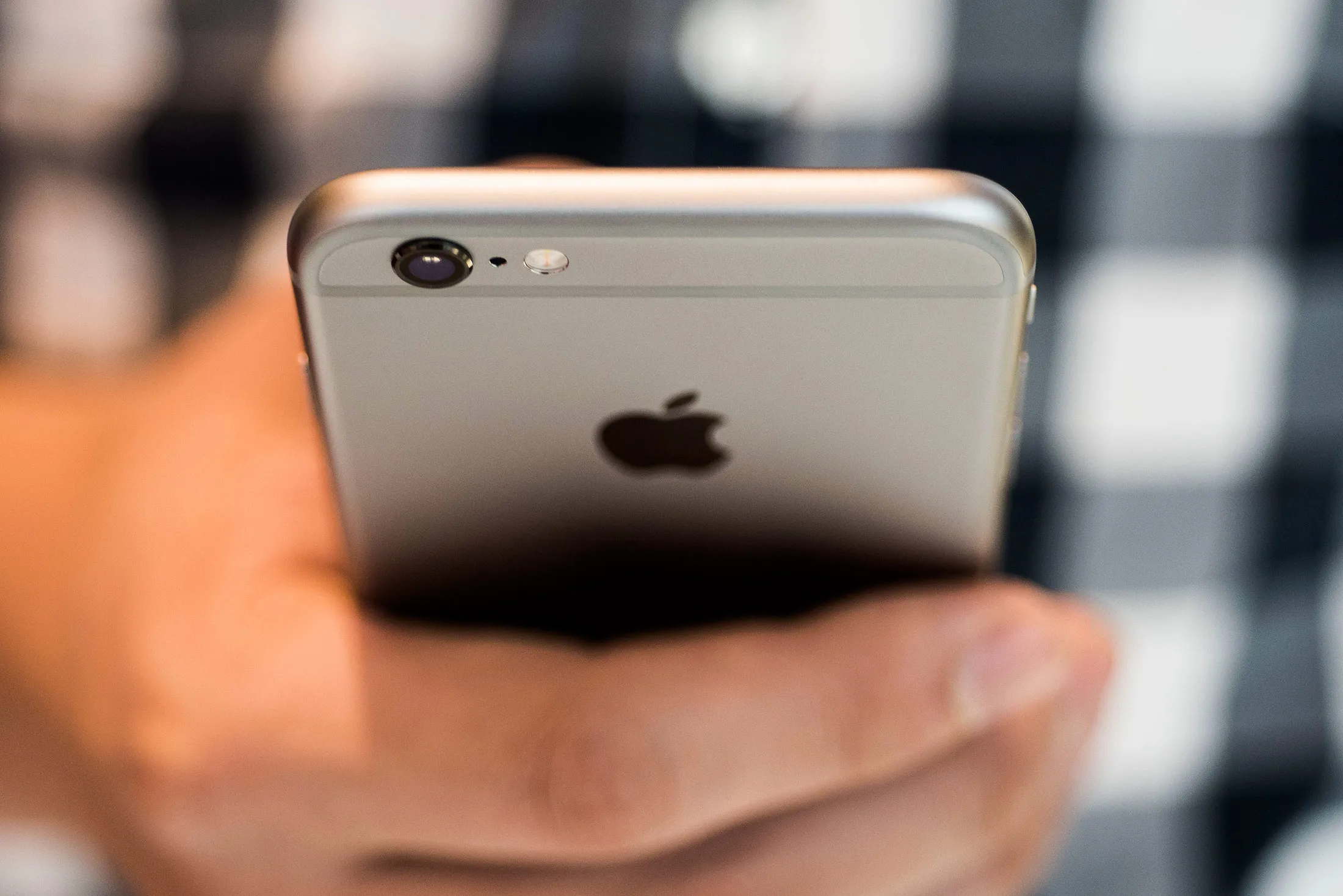 An Apple Inc. iPhone 6S smartphone.
